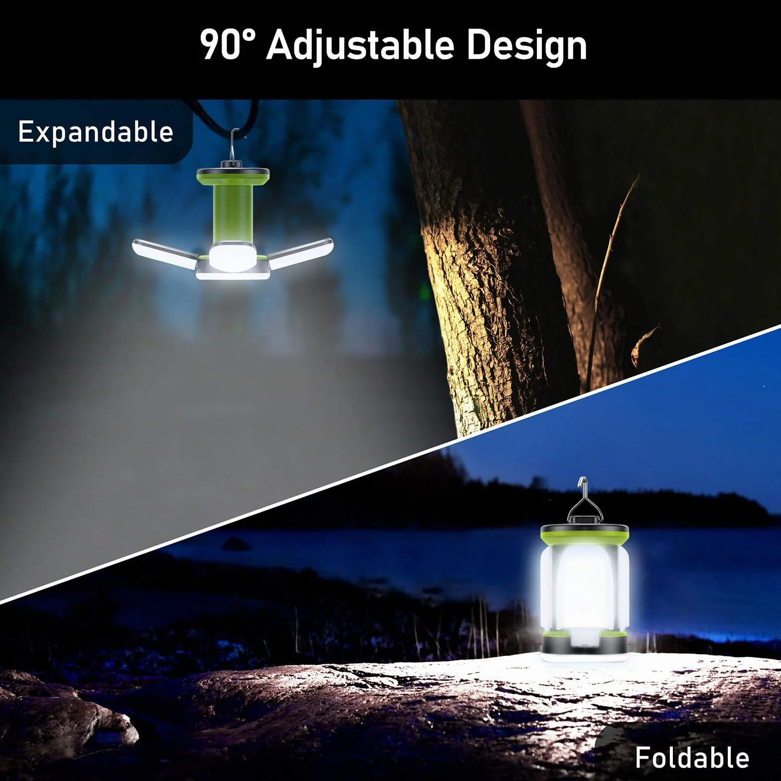 Blukar Lámpara Camping LED Recargable 60 LED 7 Modos Super Brillante 10 Horas Batería
