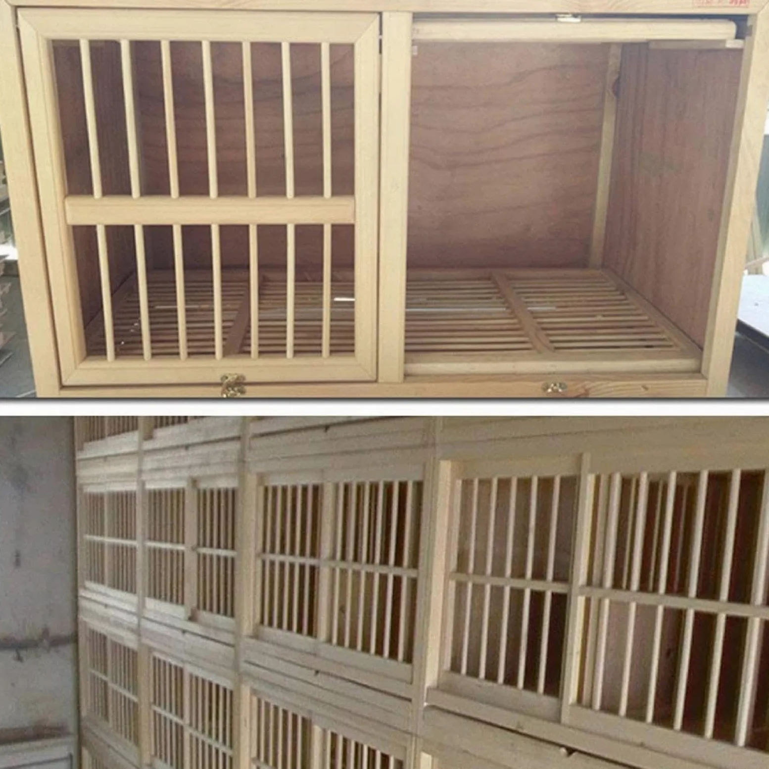 Jaula de pájaros de madera maciza para palomas con perno giratorio para puerta, ideal para emparejamiento y suministros de carreras