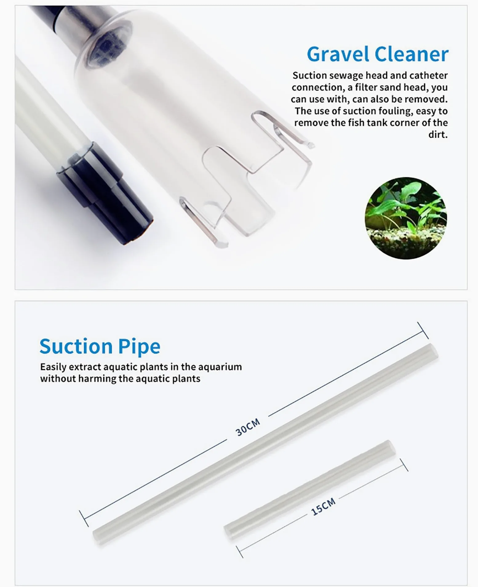 Cambiador De Agua De Arena Al Vacío, Herramientas De Limpieza Automática para Pecera, Kit Limpiador De Arena para Pecera, Apto para Cambio De Agua y Circulación De Agua