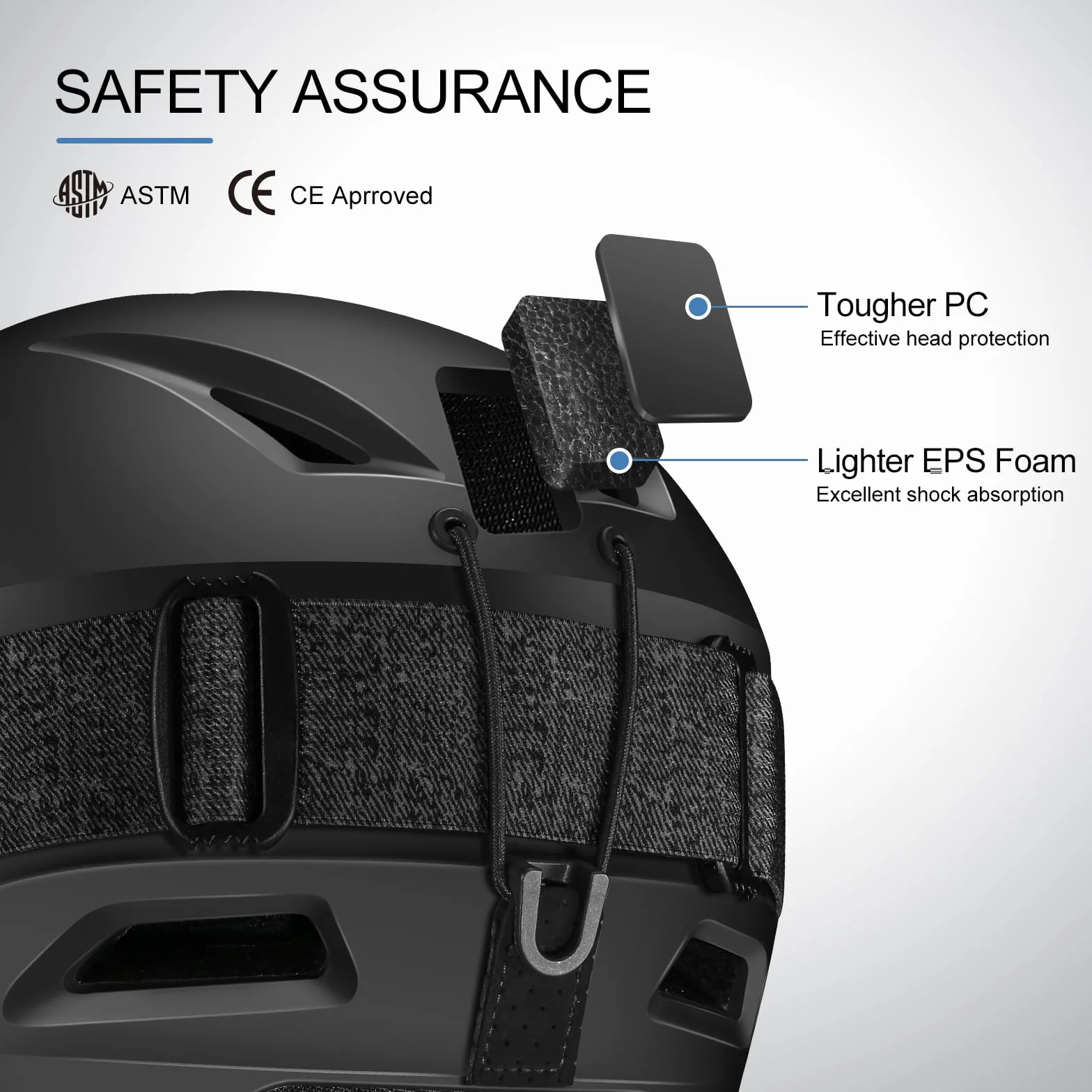 Odoland Casco de Esquí con Gafas, Casco de Nieve Ajustable Ligero para Snowboard y Esquiar Adultos