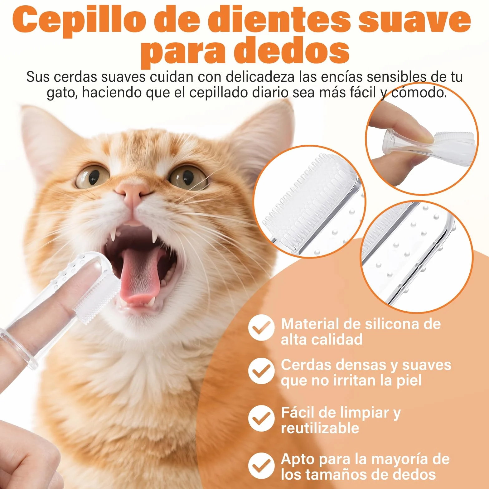 UNEK Kit de cuidado dental para gatos – Pasta de dientes enzimática 30 g sabor salmón, con cepillo de dientes y cepillo de dedo, ayuda a reducir la placa y el mal aliento