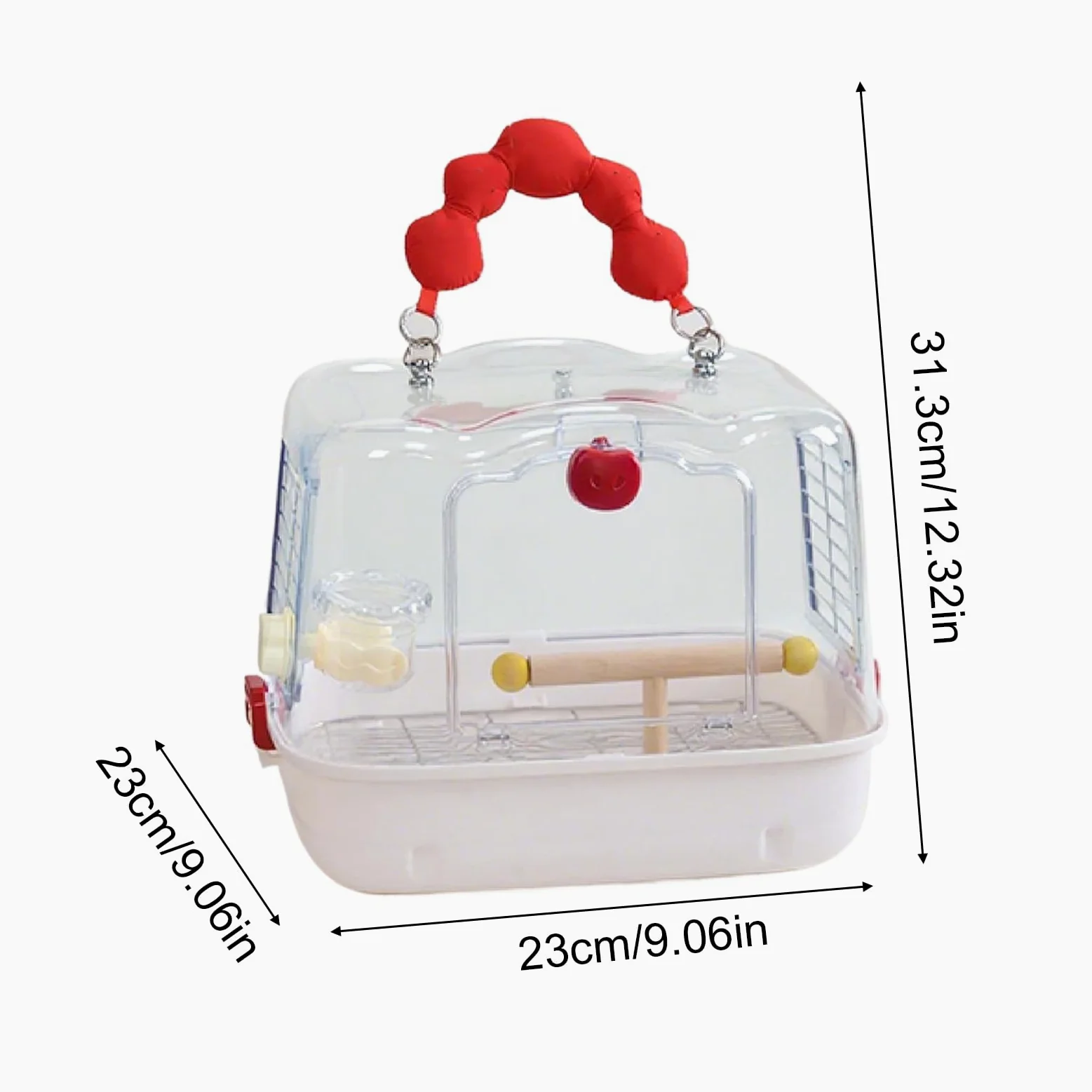 Jaula de Viaje para Aves Bolsa de Transporte Ligera para Loros | Bolsa Para Transportar Aves Con Soporte para Paseos al Aire Libre y Aventuras de Ninfas Periquitos y Agapornis