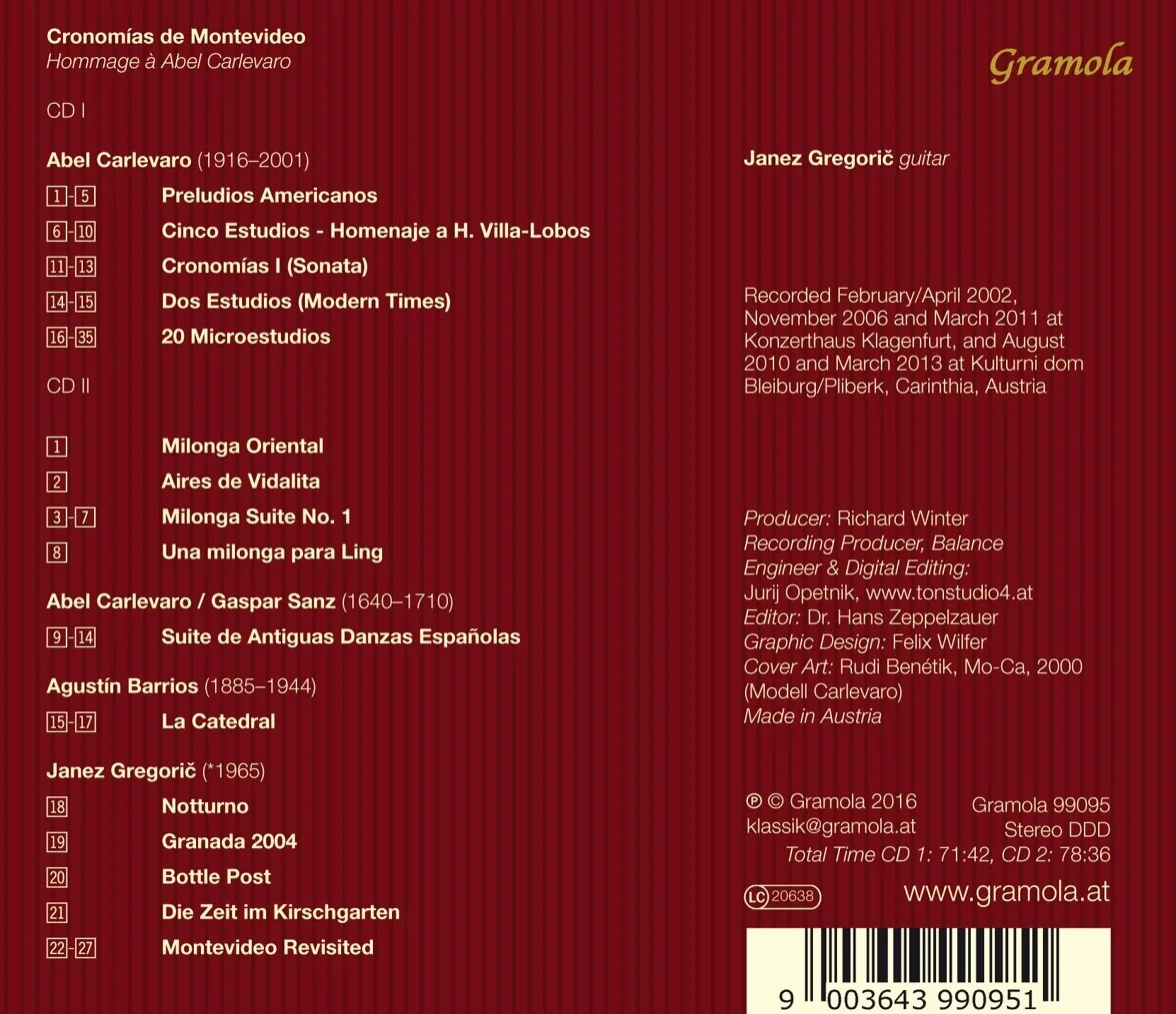 Cronomias de Montevideo Hommage à Abel Carlevaro Gregoric