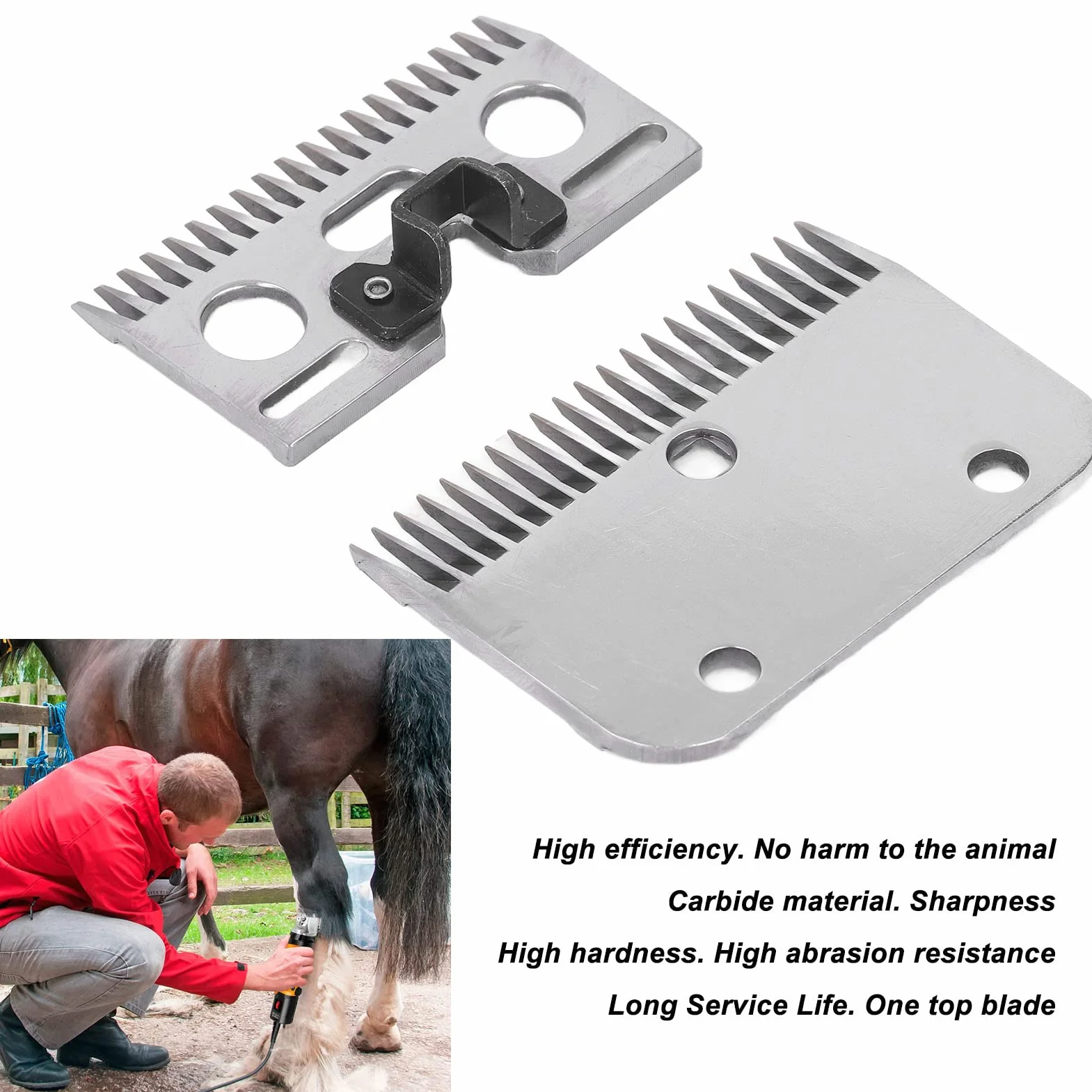 Fyearfly Cuchillas De Esquila De Ovejas, 21 Dientes El Cuidado De Caballos Cuchilla De Tijeras Eléctricas, Cortadoras De Ganado Para Mascotas, Cuchillas De Repuesto Para Ganado Equino, Cabra, Corderos