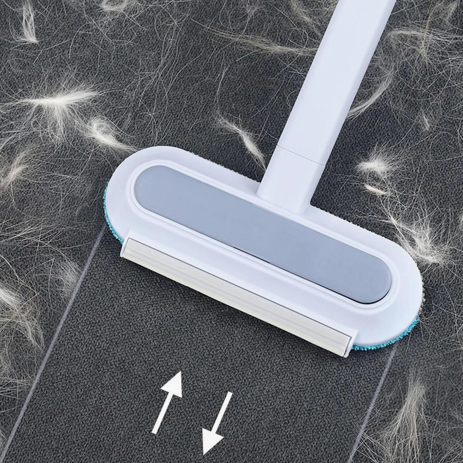 Removedor de pelo de mascotas 4 en 1, herramienta multifuncional para eliminar pelos con mango extralargo, eficiente cepillo de pelo de mascotas para perros y gatos, elimina el pelo de muebles