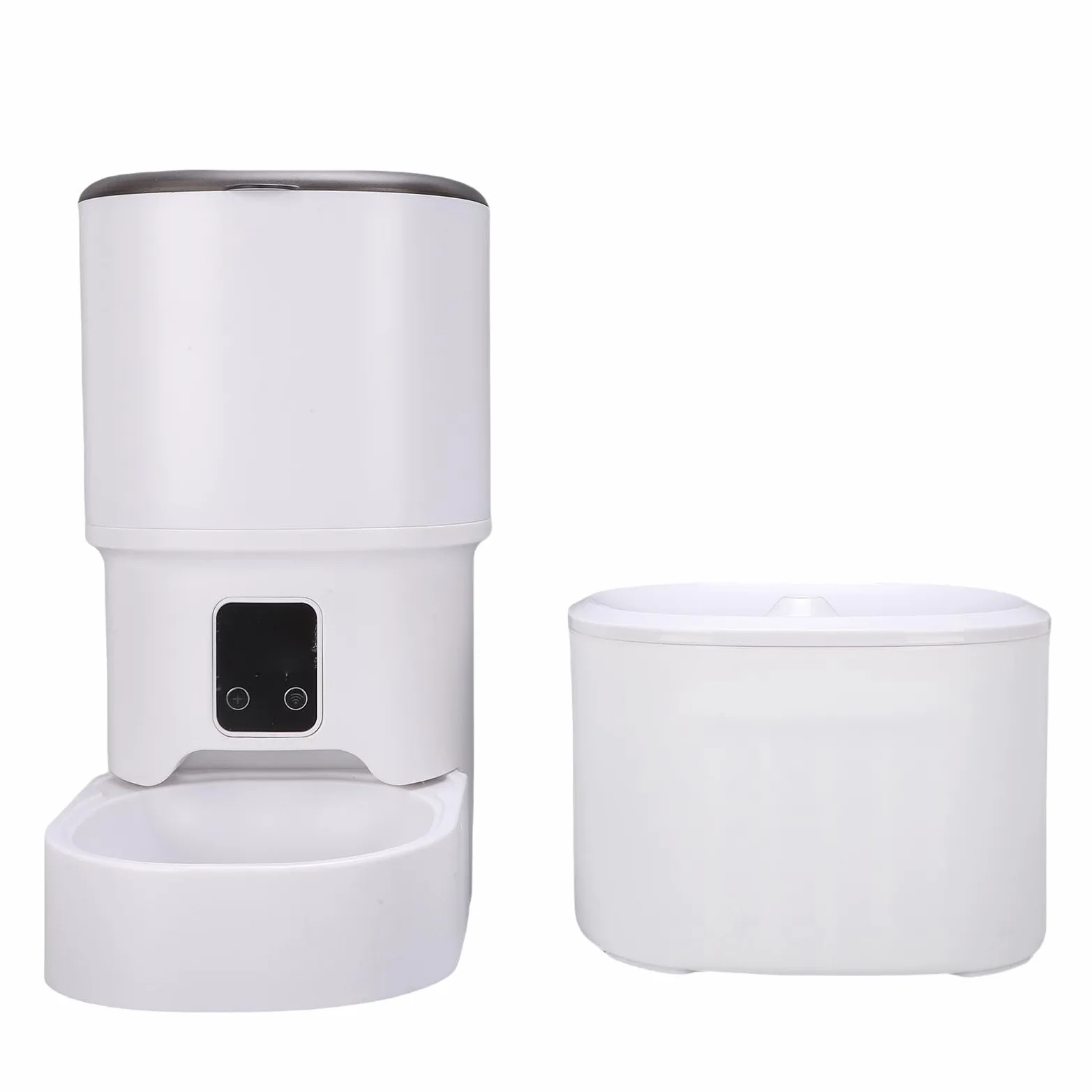 Luocute Comedero y Bebedero Inteligente para Mascotas, Dispensador Automático de Comida para Perros y Gatos con Control de Aplicación WiFi Horarios de Alimentación Preestablecidos,