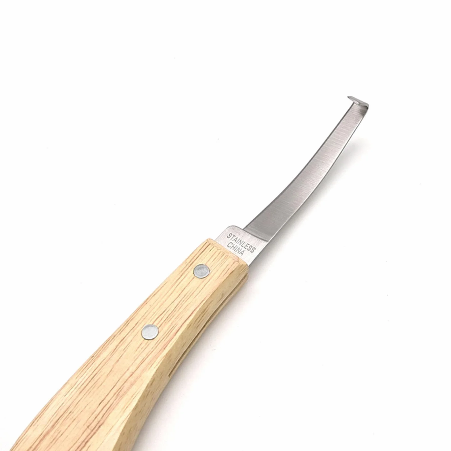 Cortadora de pezuñas de oveja, cabra, vaca, cortapezuñas de acero inoxidable, con mango de madera