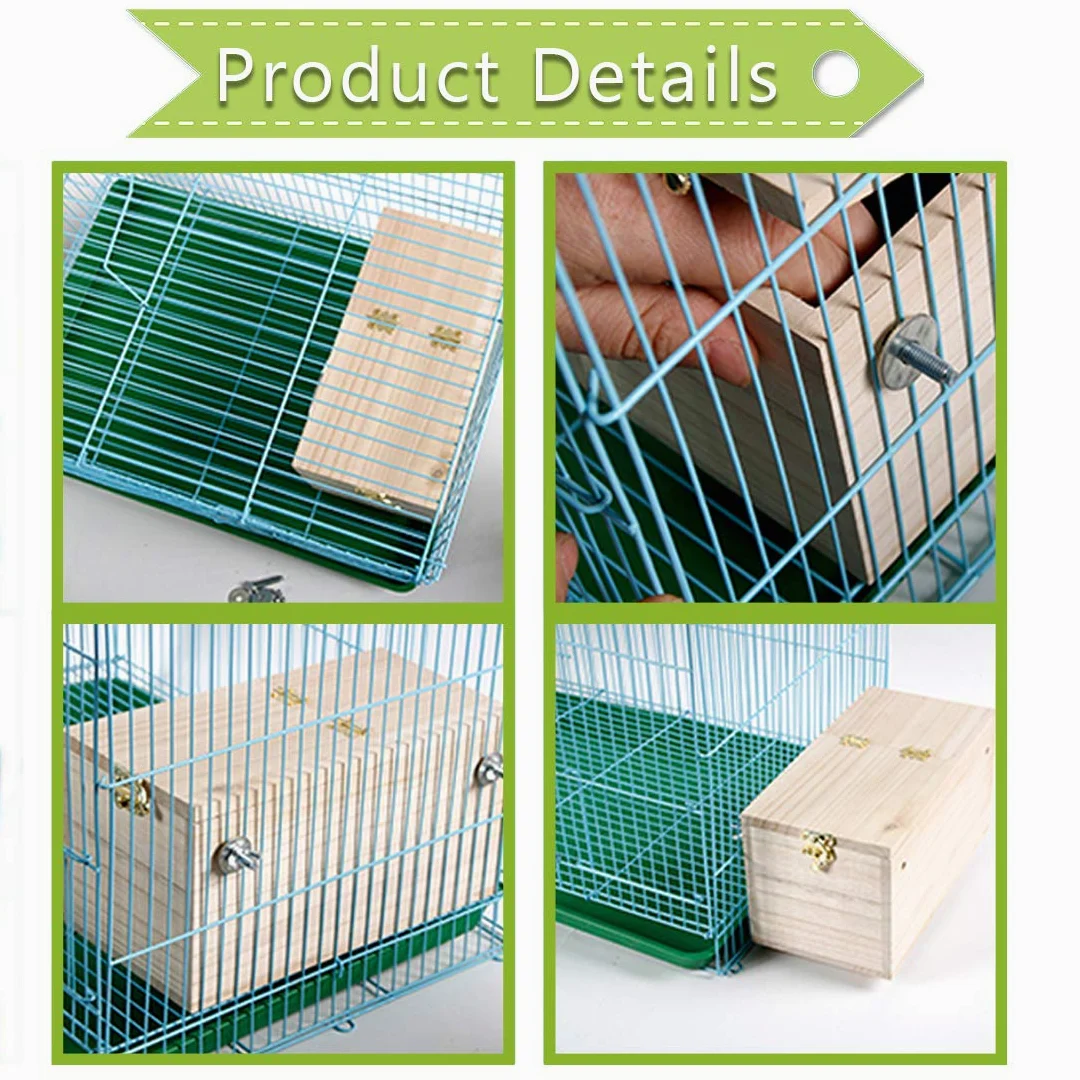 PINVNBY Caja nido para periquitos, casa de pájaros, caja de cría de madera, caja de apareamiento para loros, periquitos, pinzones, cacatúas, canarios y pájaros de tamaño mediano (S)