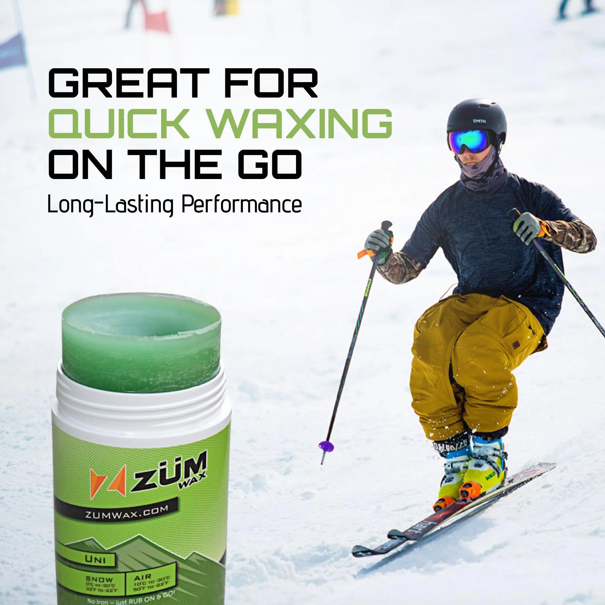 RUB ON Wax Ski Snowboard All Temperature Universal 70 gramos