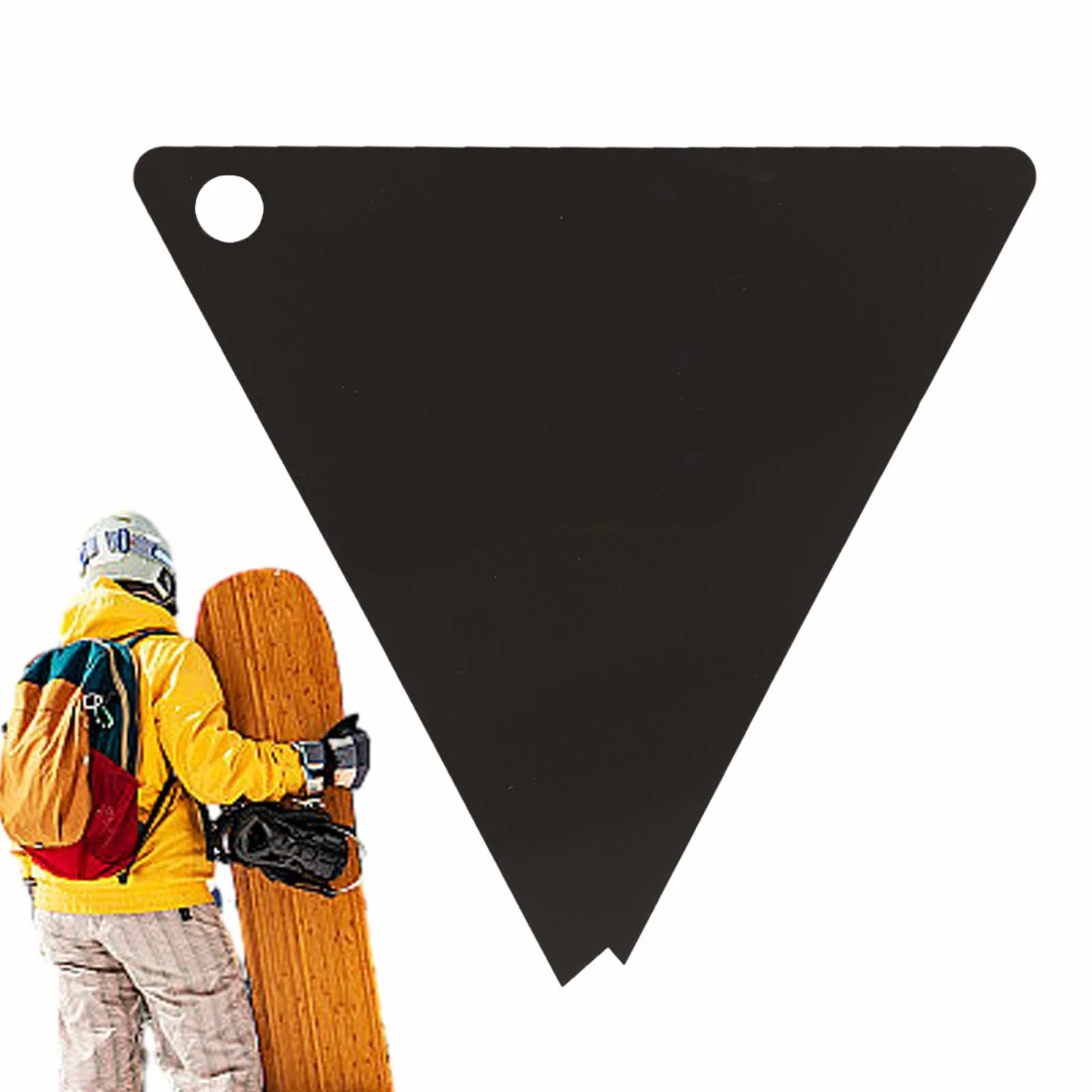 Rascador de cera acrílico triangular para snowboard y esquí