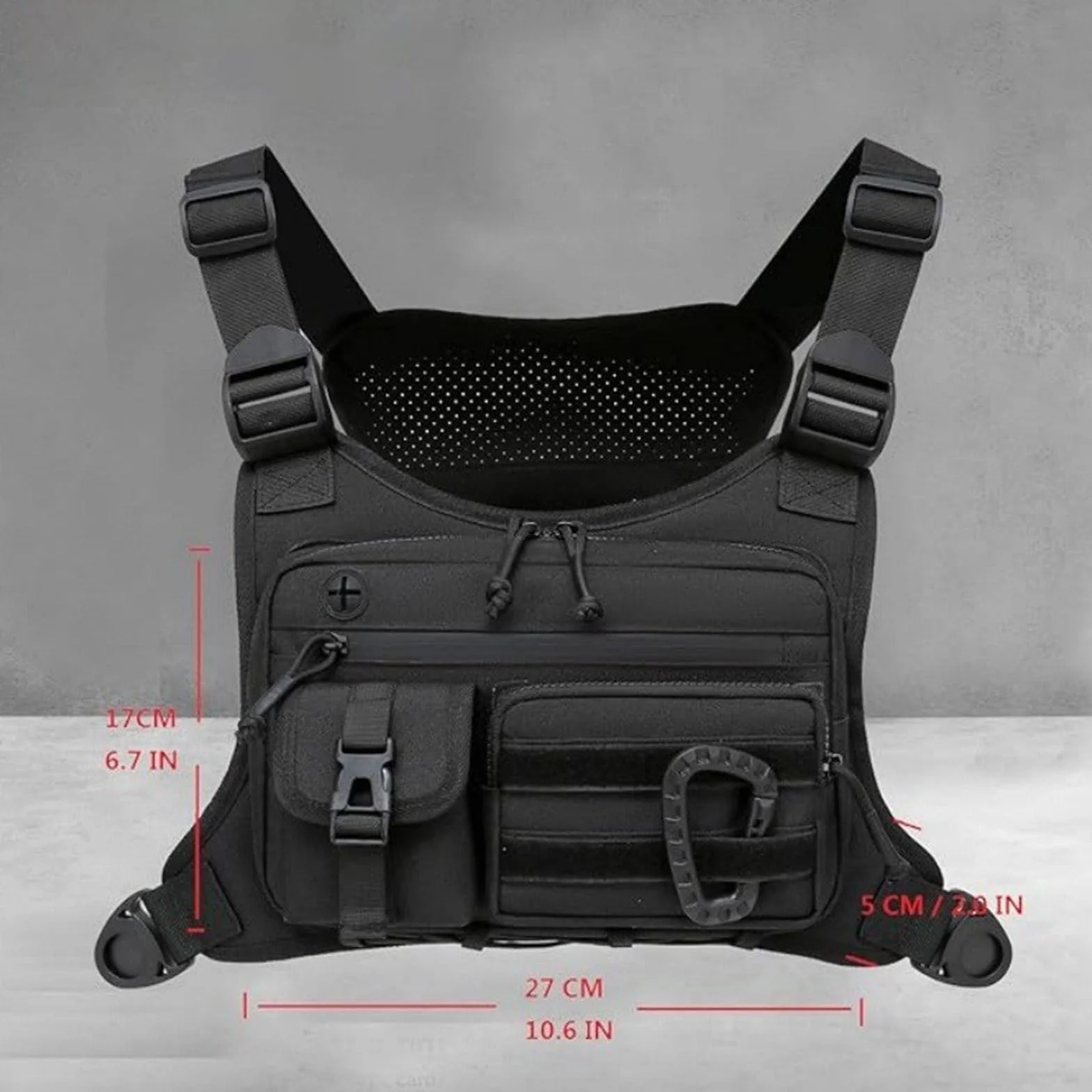 Tacticals Bolsa de pecho para correr entrenamiento senderismo chaleco táctico para hombres