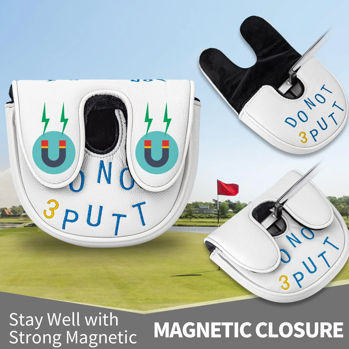 Funda de Putter de Golf de Cuero PU con Cierre Magnético