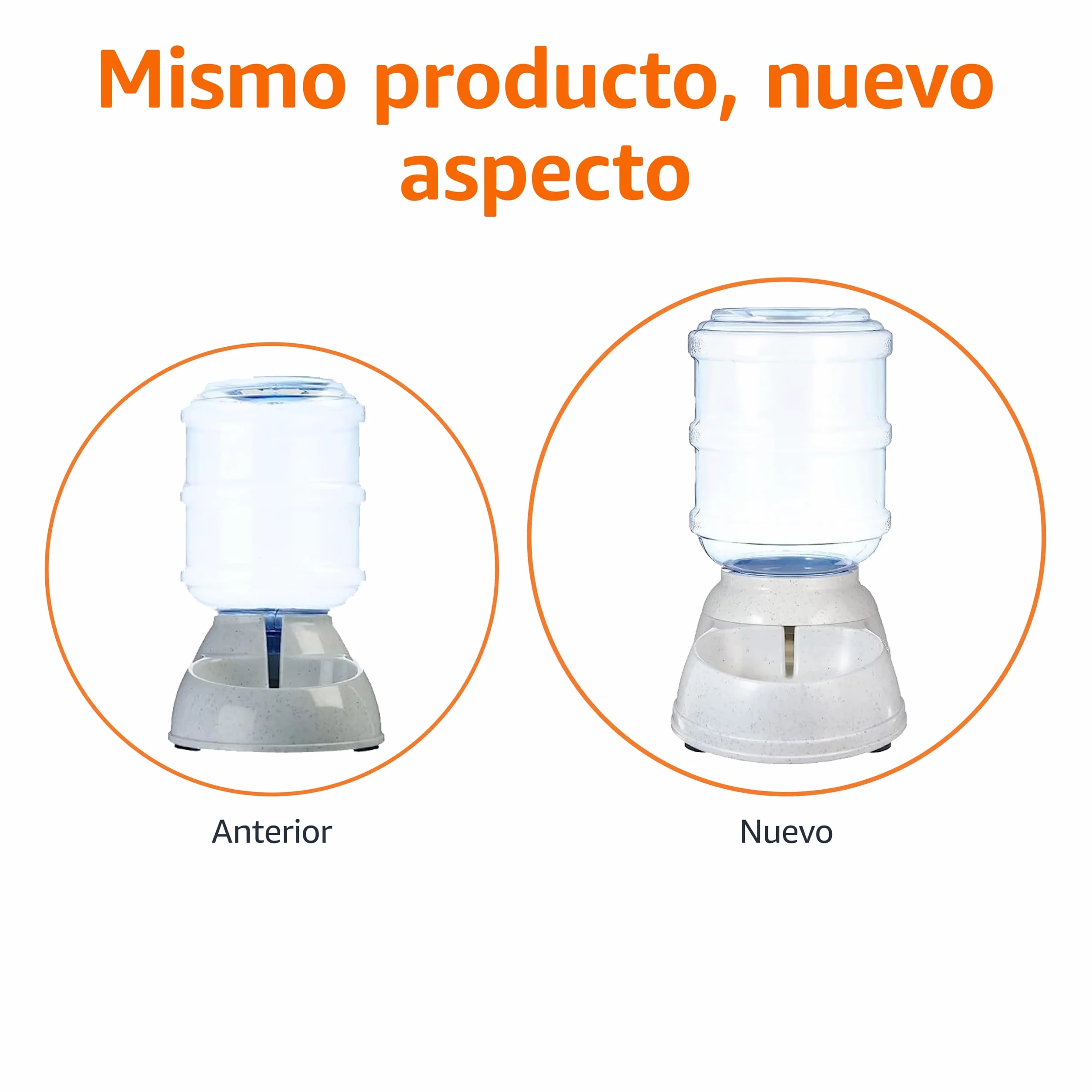 Amazon Basics Dispensador de agua, Perros y gatos, 3.8 litros (1 galones), Pequeño, Transparente
