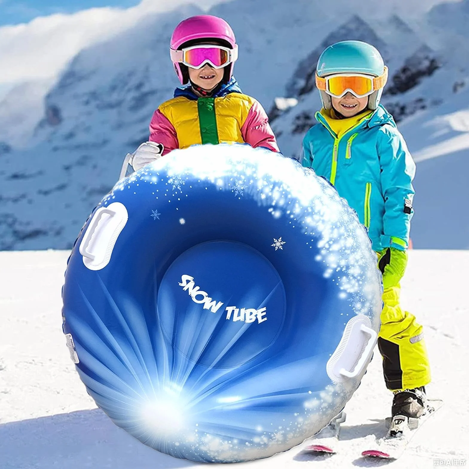 Colchones De Nieve para Adultos Tobogán Inflable Resistente Invierno Juguetes Actividades Exteriores