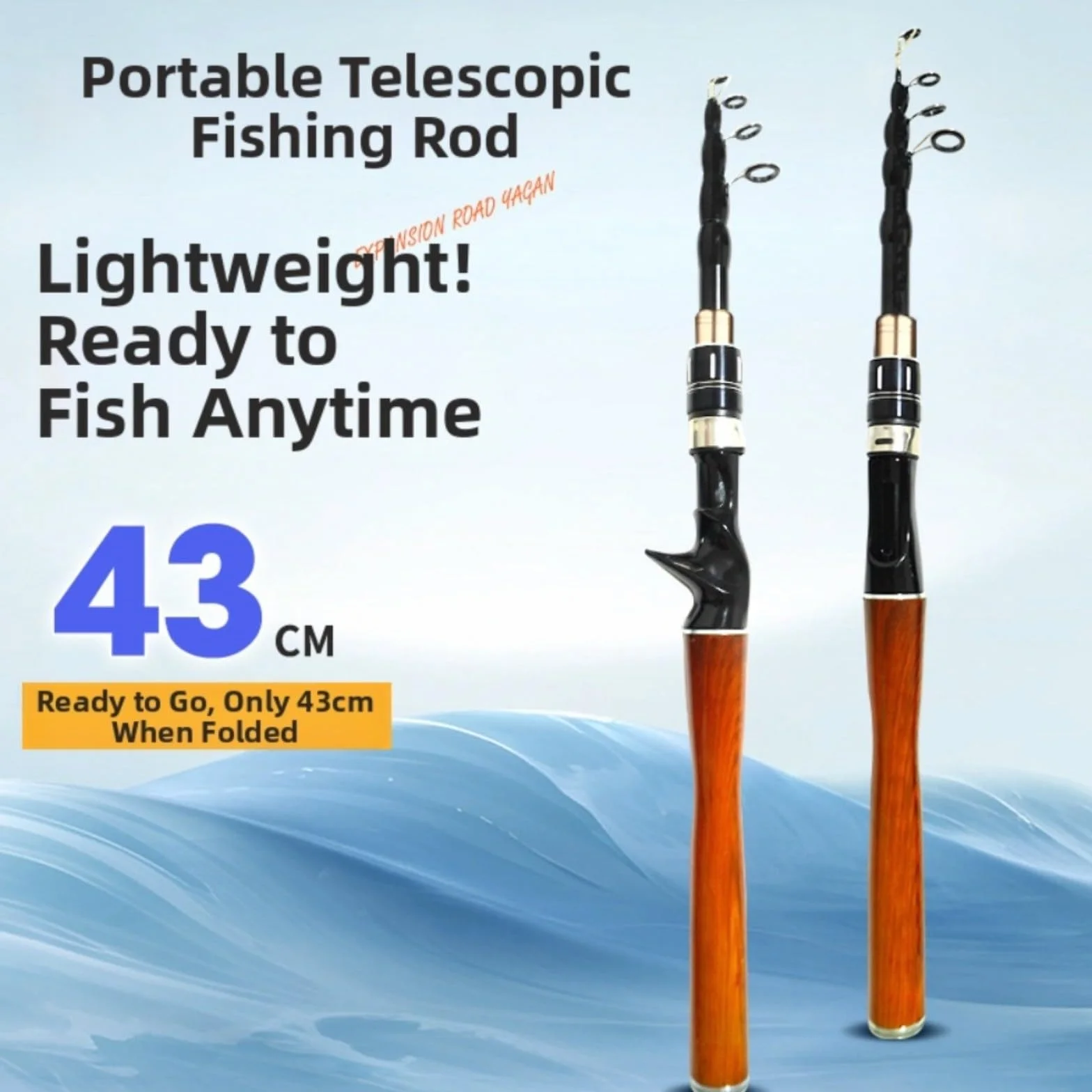 Caña de pescar telescópica ultraligera fibra de carbono 1,6 m 1,8 m 2,1 m