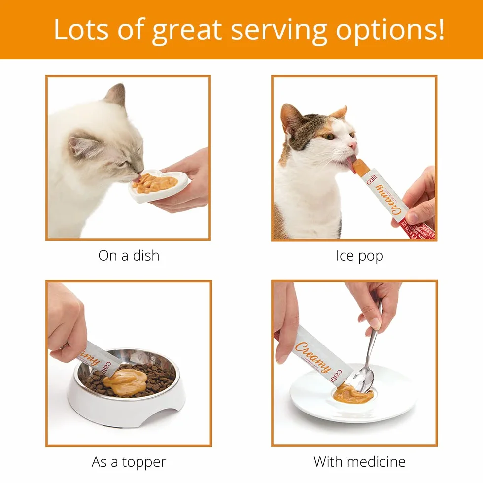 Snack liquido para gatos Catit Creamy Bote Surtido, 80 x 10 g