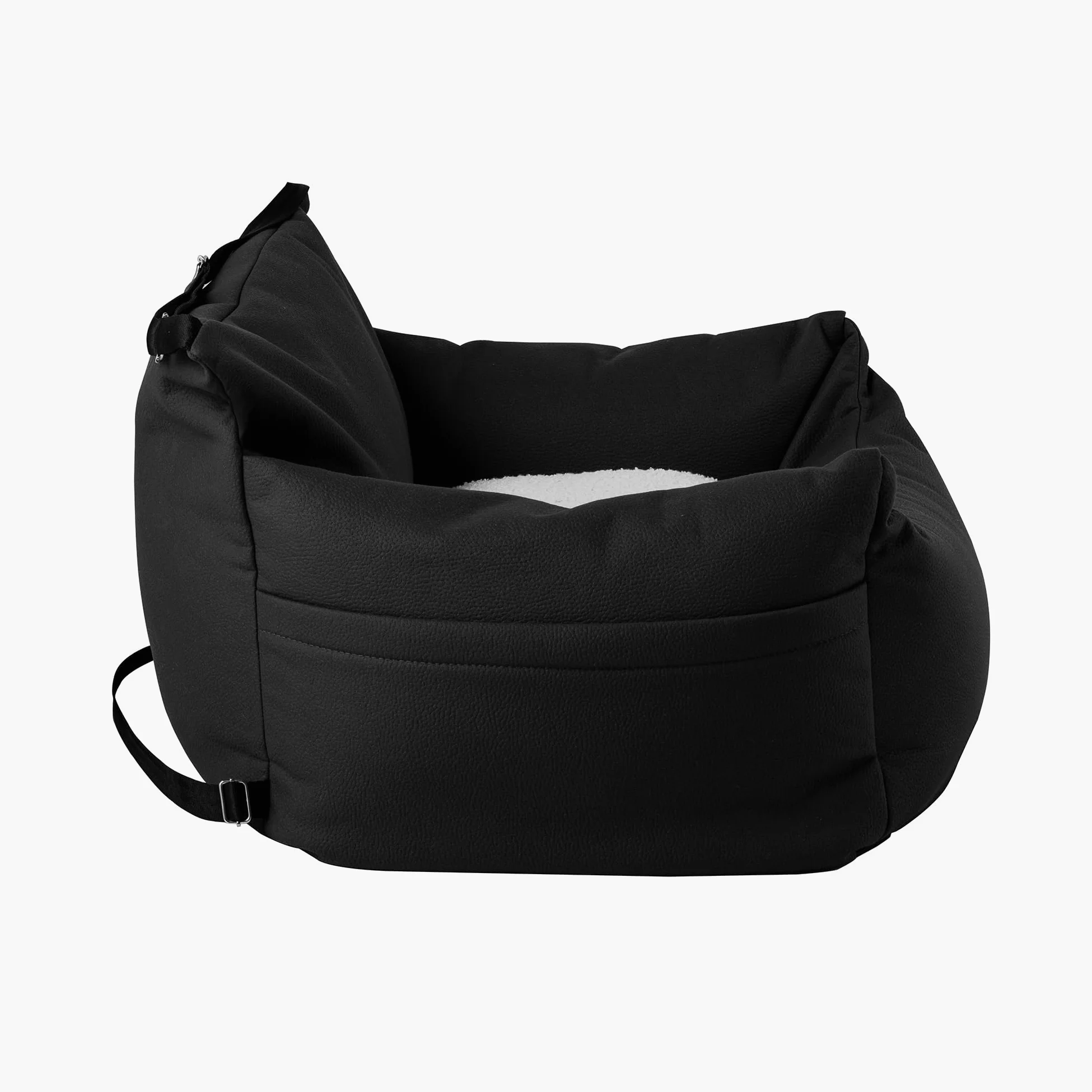Burgos Asiento Coche Perro, Seguro con Correa para Arnes, Fijacion Estable a Reposacabezas y Asiento, 50x50x40 cm, Proteccion De Tapiceria, Bolsillos Laterales, Funda Lavable a 30C