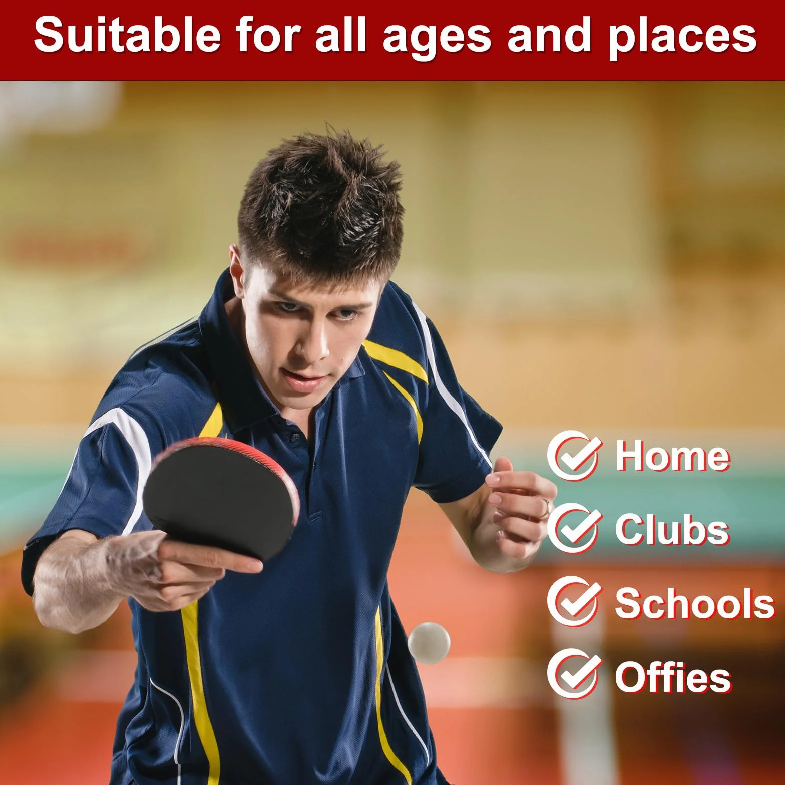 Set de Ping Pong, 2 Raquetas, 4 Pelotas, Red Plegable, Bolsa de Transporte
