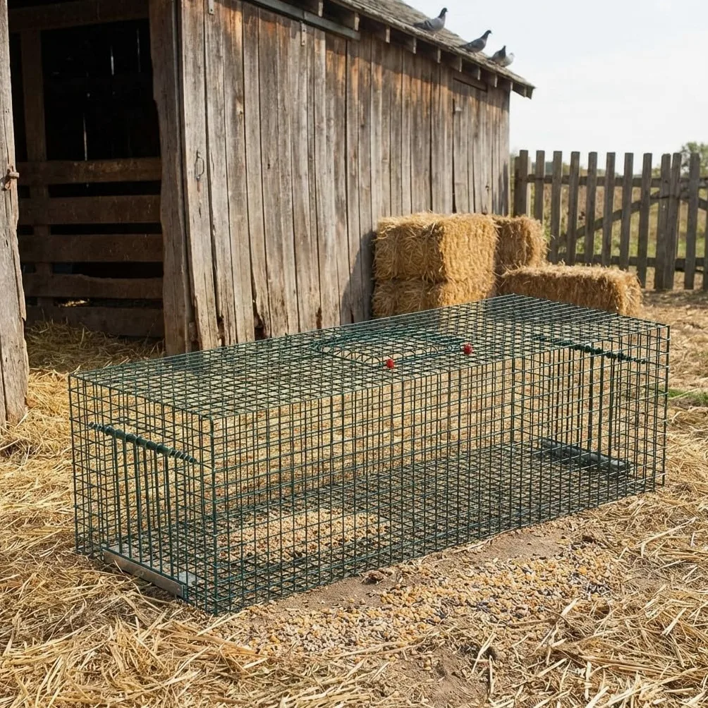 Suinga Jaula para Atrapar Palomas, Jaula Trampa para Animales Vivos, Pájaros, 103x42x32 cm - Trampa para Palomas