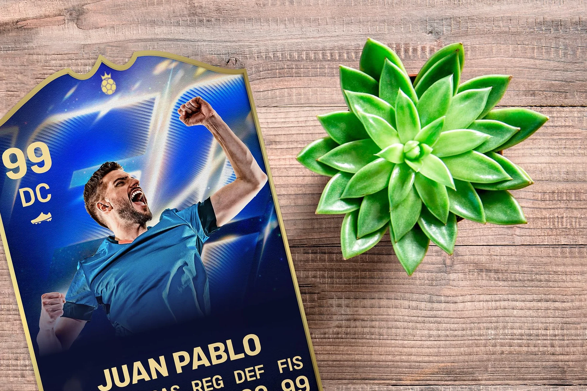 Oedim Carta de Fútbol Personalizada Diseño Toty Heroe 2026, Varias Medidas y Materiales