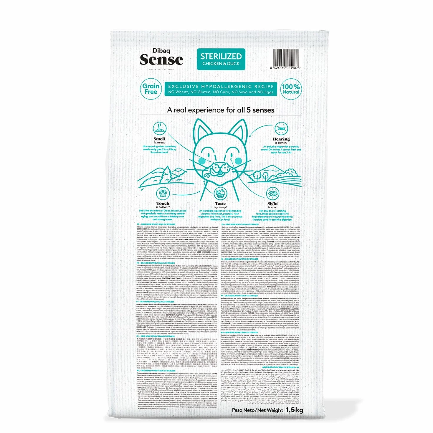 Dibaq Sense Grain Free Esterilizado, 1.5 kg