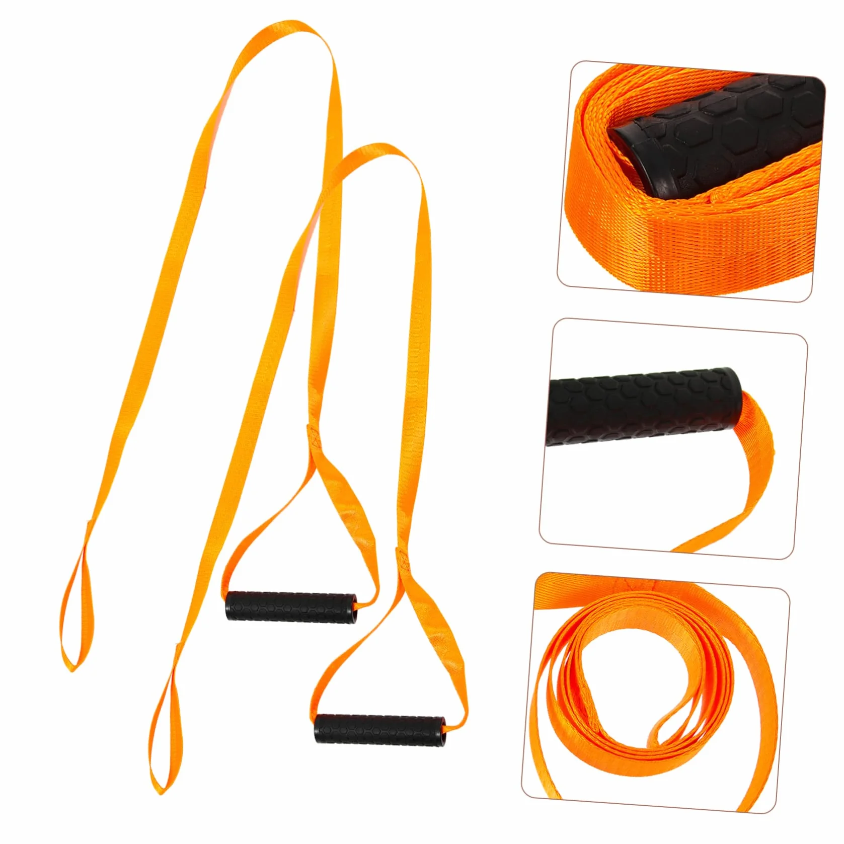 Cuerda de Arrastre para Ciervos Garneck Resistente de Nylon 2 Piezas Naranja