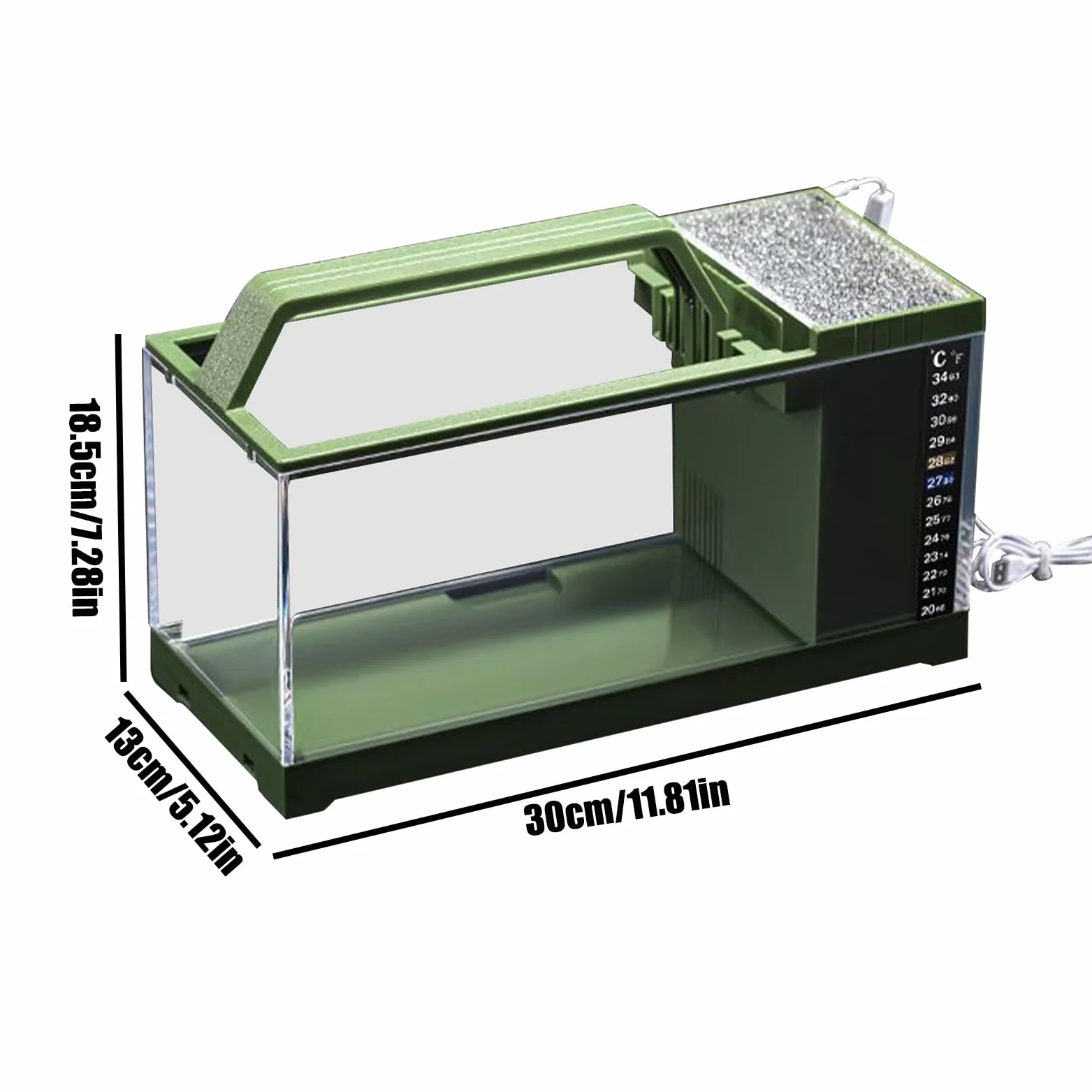 Acuario Para Betta Kit De Bomba De Agua Silenciosa Y Claridad Inteligente | Acuario Con Luz LED Y Bomba De Agua Para Betta, Camarones, Medusas, Dormitorio, Salón, Escritorio, Accesorios