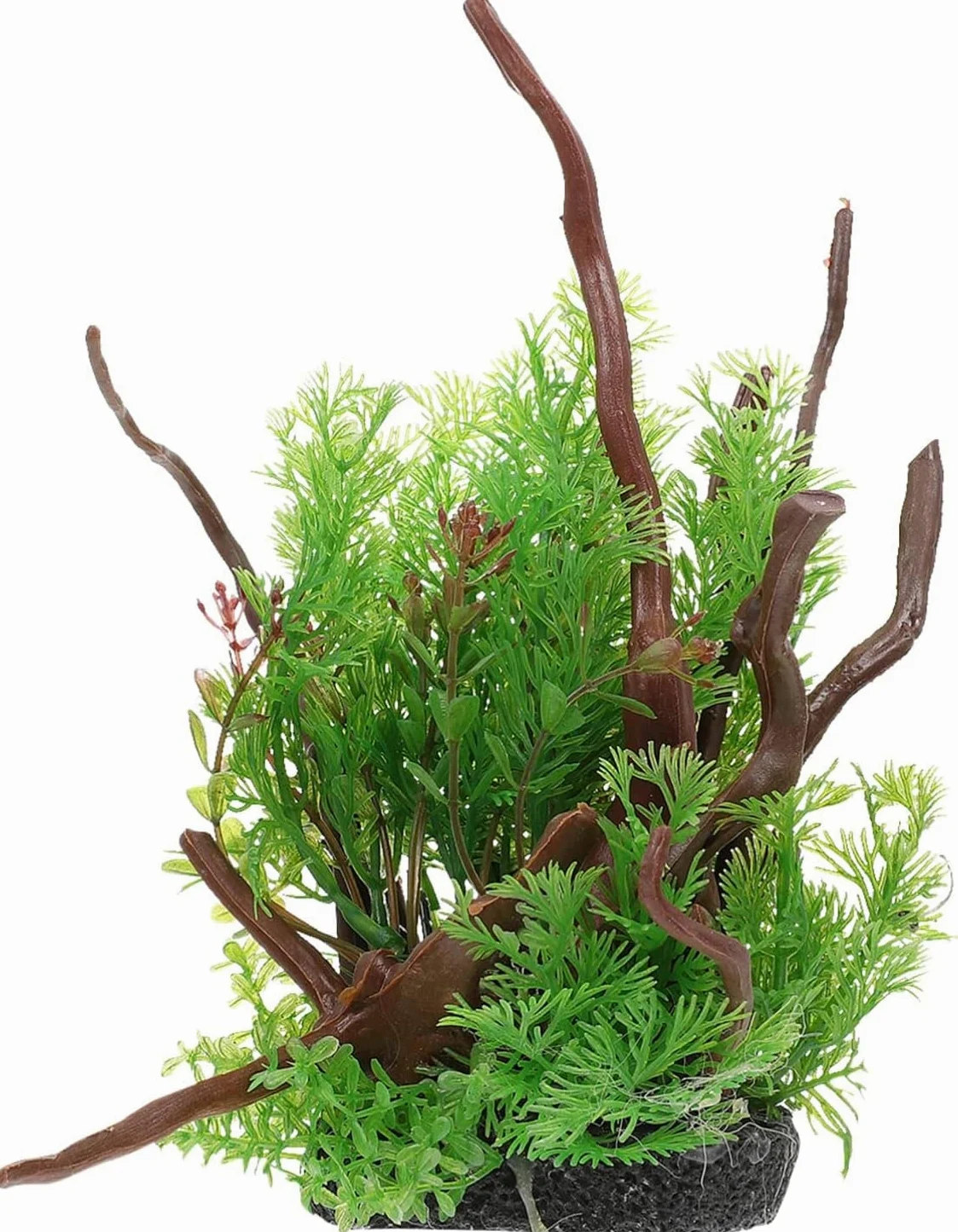 Plantas de Acuario Plantas acuáticas de Algas Marinas Falsas con Ramas de árboles Decoraciones de Plantas de Tanques de Peces Artificiales Decoración de Tanques de Peces