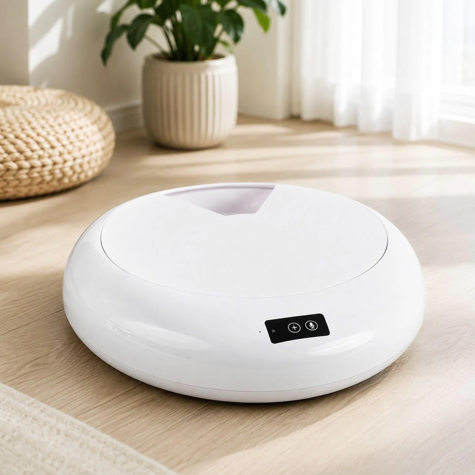 Dispensador Automático de Comida para Gatos, Comedero Húmedo con Bandeja Extraíble, Portátil, Diseñado para Comidas Regulares, Control Remoto, Adecuad, Blanco, Individual