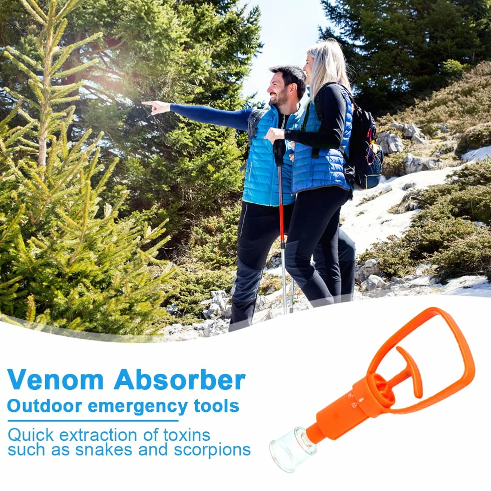 Medical Supplies - Bomba extractora de veneno de primeros auxilios, succión al aire libre y portátil con una sola mano para eliminación de serpientes, abejas, insectos, picaduras y picaduras
