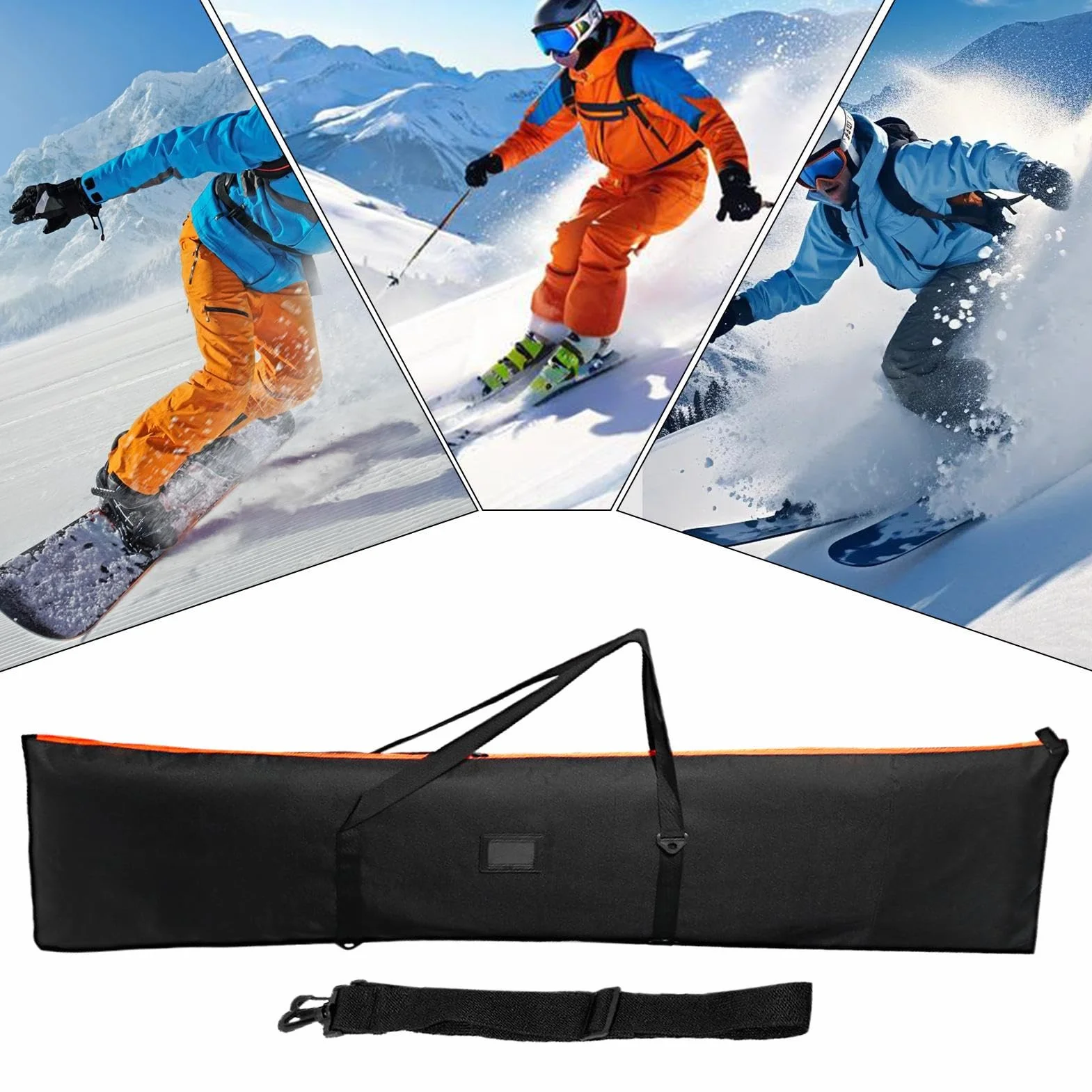 Protectora Impermeable para Snowboard, Transporte para Equipos de Deportes de Invierno, Hombres, Mujeres y Adolescentes