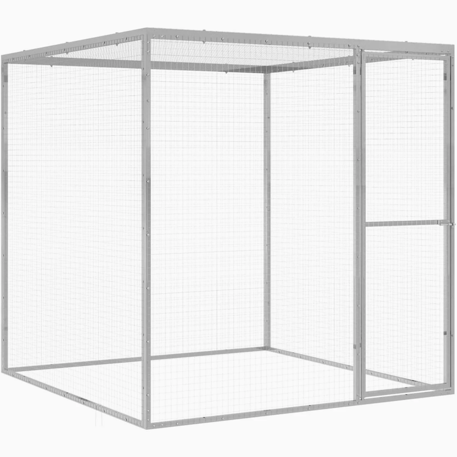 IKAYAA Voladera Grande para Pájaros, Pajarera de Exterior, Voladera de Jardín, Pajareras Exterior en Jardin - 1,5 x 1,5 x 1,5 m