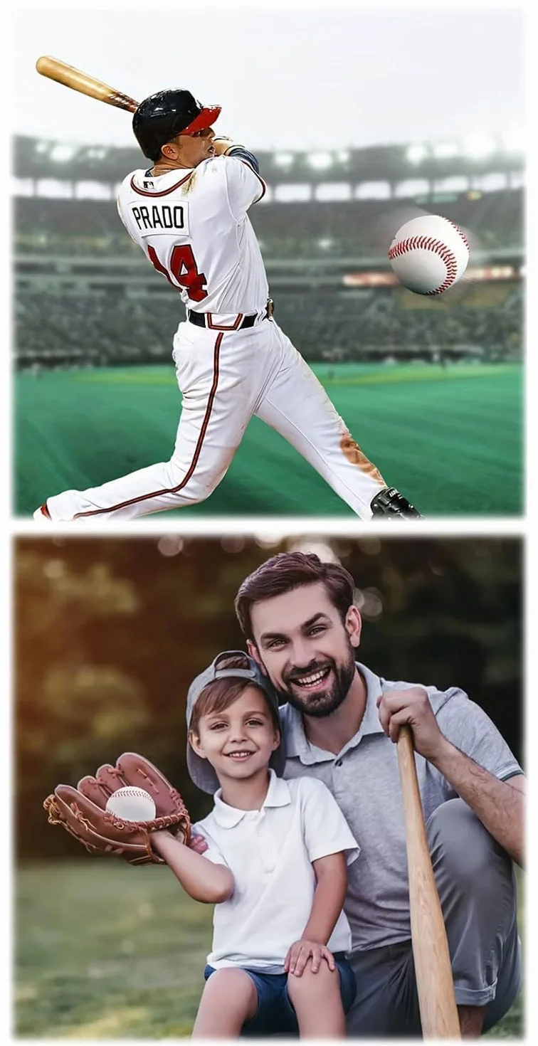 Pelotas de béisbol luminosas de 9 pulgadas que brillan en la oscuridad para práctica nocturna