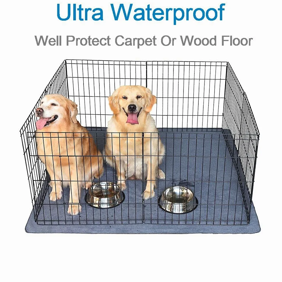 Peepeego 2 Almohadillas Antideslizantes para orina para Perros de 54 x 54 Pulgadas, Almohadillas Lavables para Cachorros con absorción rápida, Reutilizable, Alfombra Impermeable para Entrenamiento,