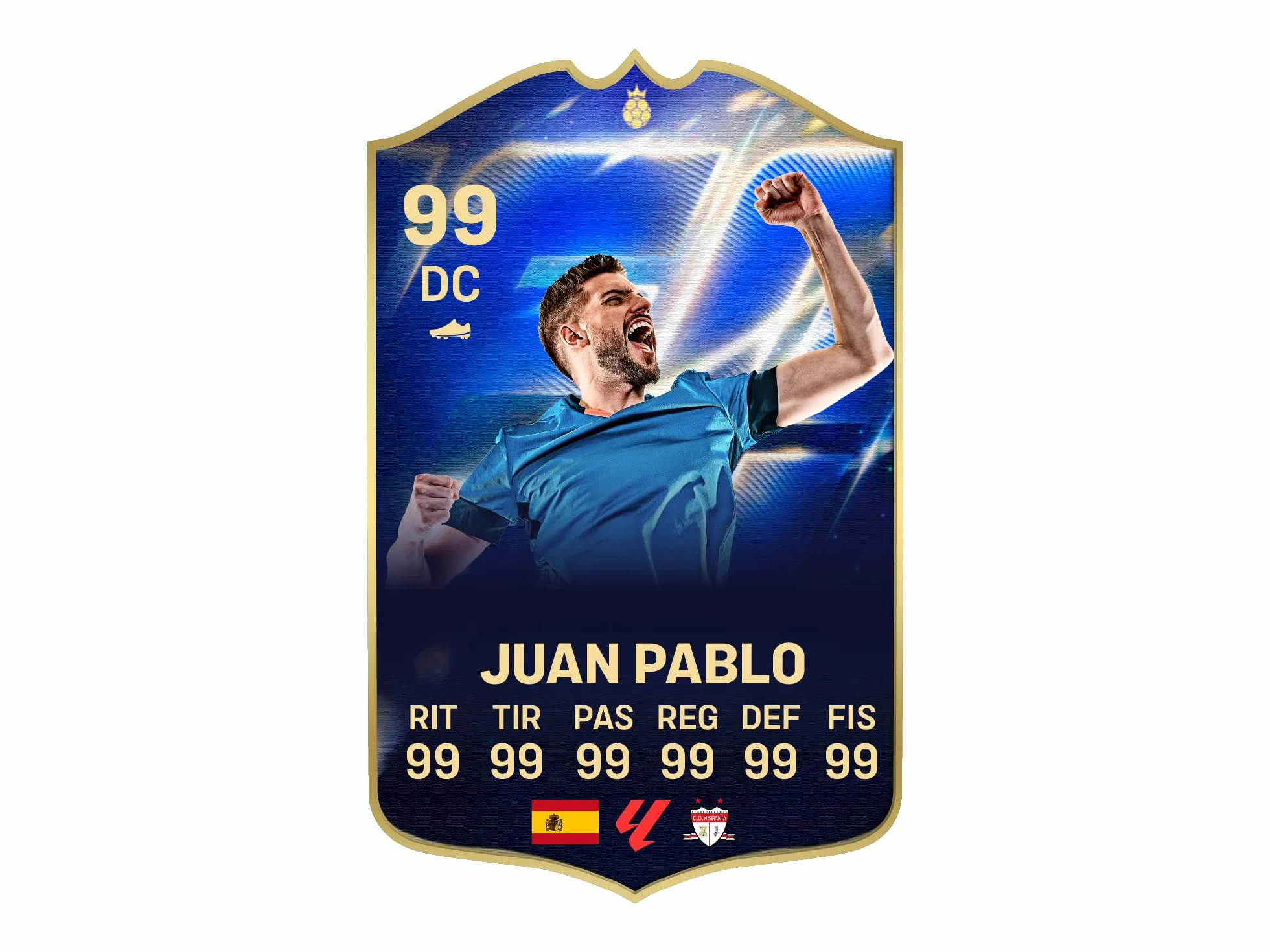 Oedim Carta de Fútbol Personalizada Diseño Toty Heroe 2026, Varias Medidas y Materiales