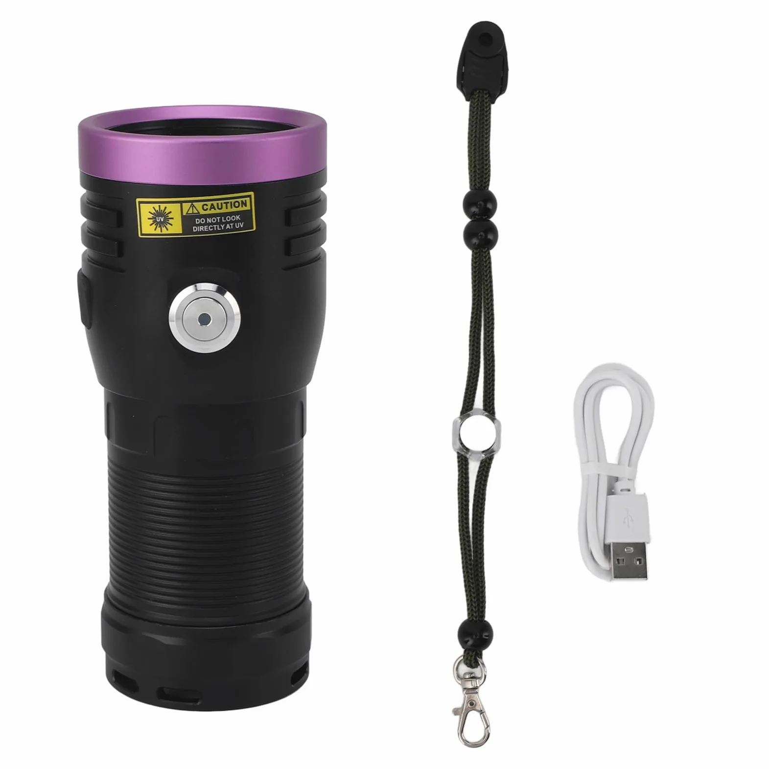 Linterna UV LED de Luz Negra de 365 Nm para Detección de Orina de Mascotas e Inspección de Minerales, Compacta de 15,4 Oz