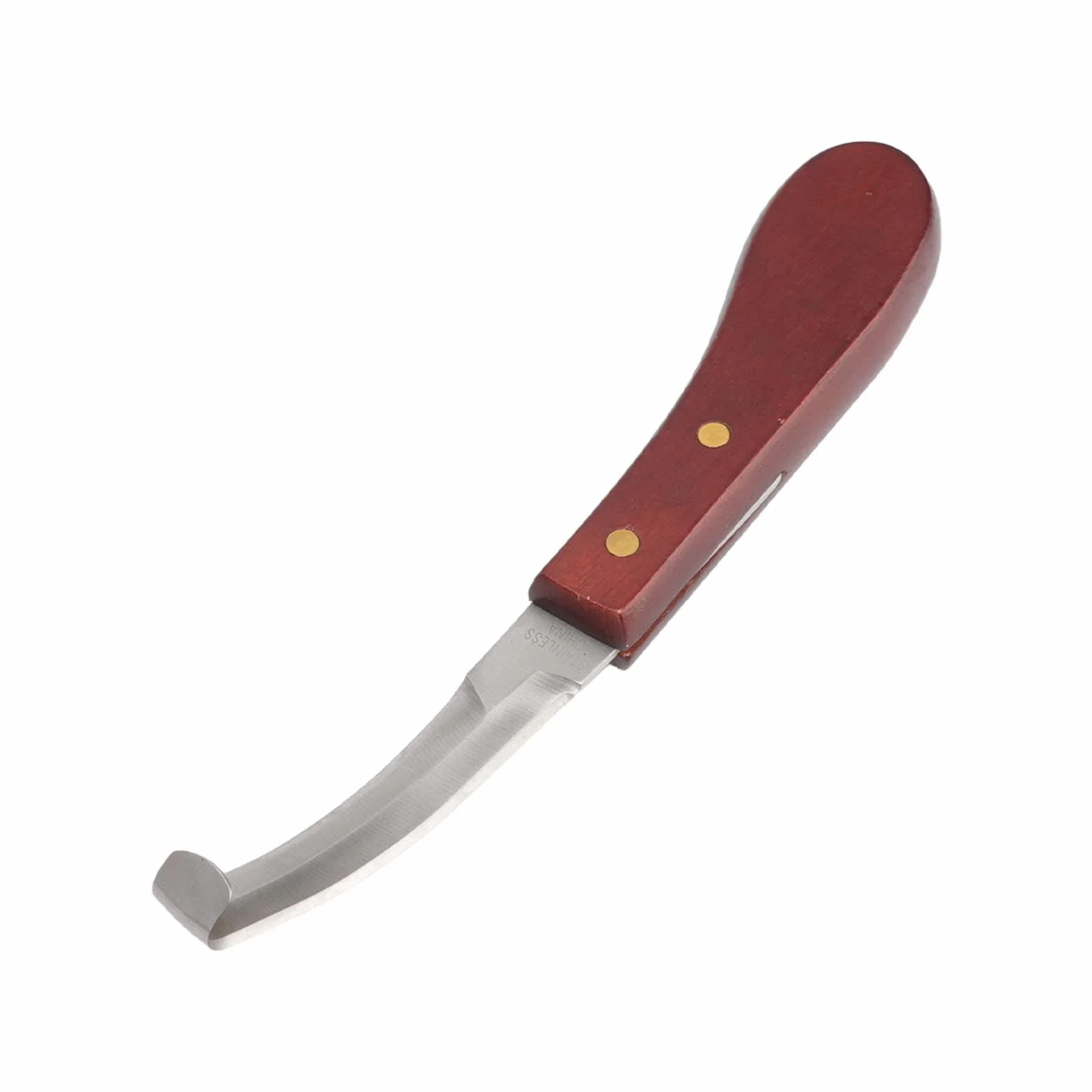 Herramienta para Recortar Pezuñas para Caballo, Cuchillo para Pezuñas de Acero Inoxidable, de Madera de Goma, Cuchillo para Pezuñas, Cuchilla de Doble Filo, Hoja de Doble Cara, Mano Derecha