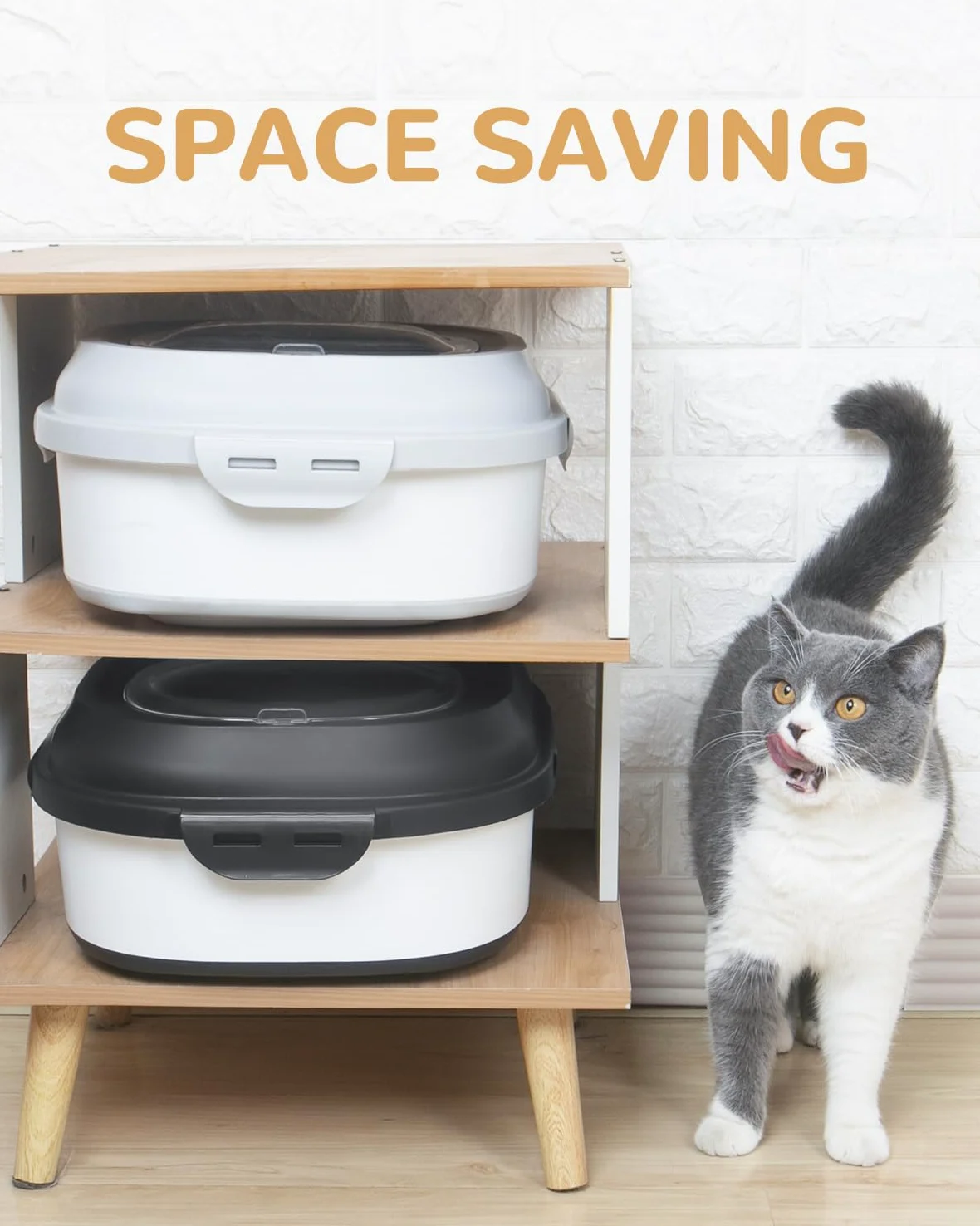 Contenedor plegable de almacenamiento de alimentos para perros de 30 a 35 libras con tapas herméticas, ruedas, cuchara y 2 recipientes de almacenamiento de alimentos, almacenamiento grande de