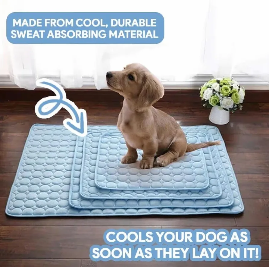 Alfombra Refrigerante para Perros y Gatos，Manta Fria para Perros，Cama Perro Verano，Colchonetas Refrescante para Perros，Pet Cooling Mat， Colchonetas para Camas para Perros，Pet Cool Mat