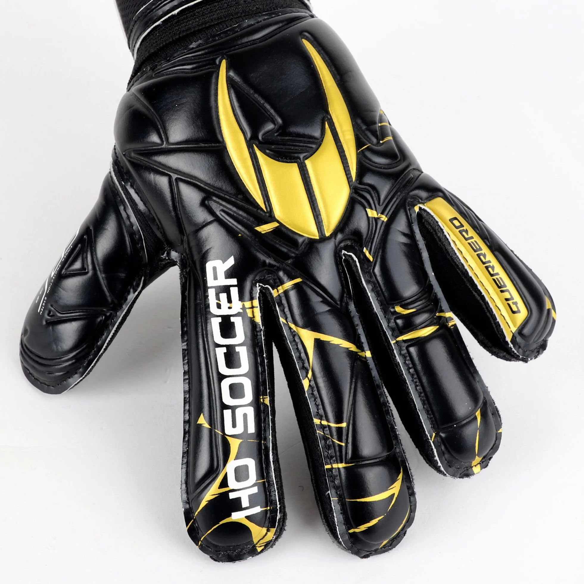 HO Soccer Guerrero Primary Protek Golden Team Guantes Portero con Protecciones Extraíbles Negro/Dorado 8