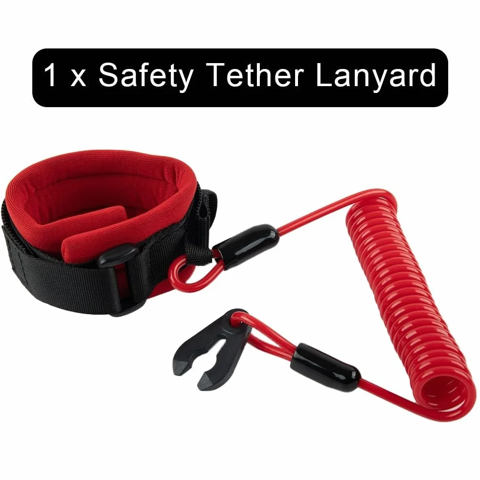 Cordón de seguridad para interruptor de apagado de esquí acuático JT900 JT1100, cable de poliuretano