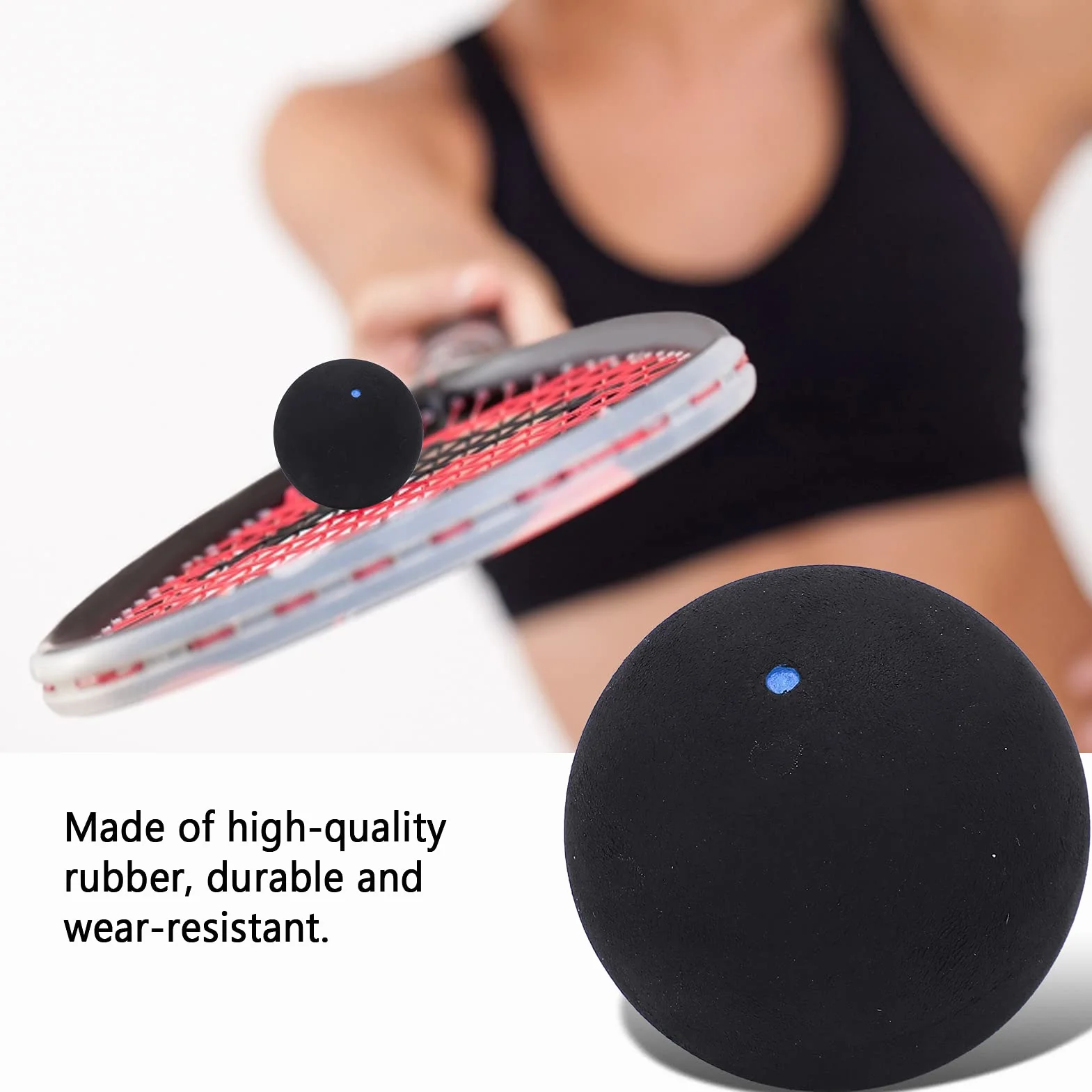 Pelota de squash de entrenamiento 37 mm suave ligera