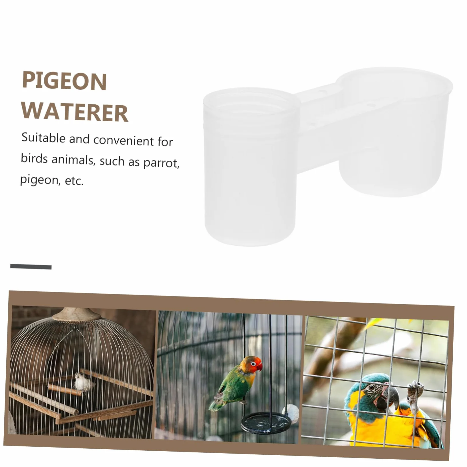 ibasenice Bebedero Automático Fácil de Limpiar para Palomas y Loros Doble Salida Plástico Blanco Paquete de 10 Unidades Adecuado para Tiendas de Mascotas y Zoológicos