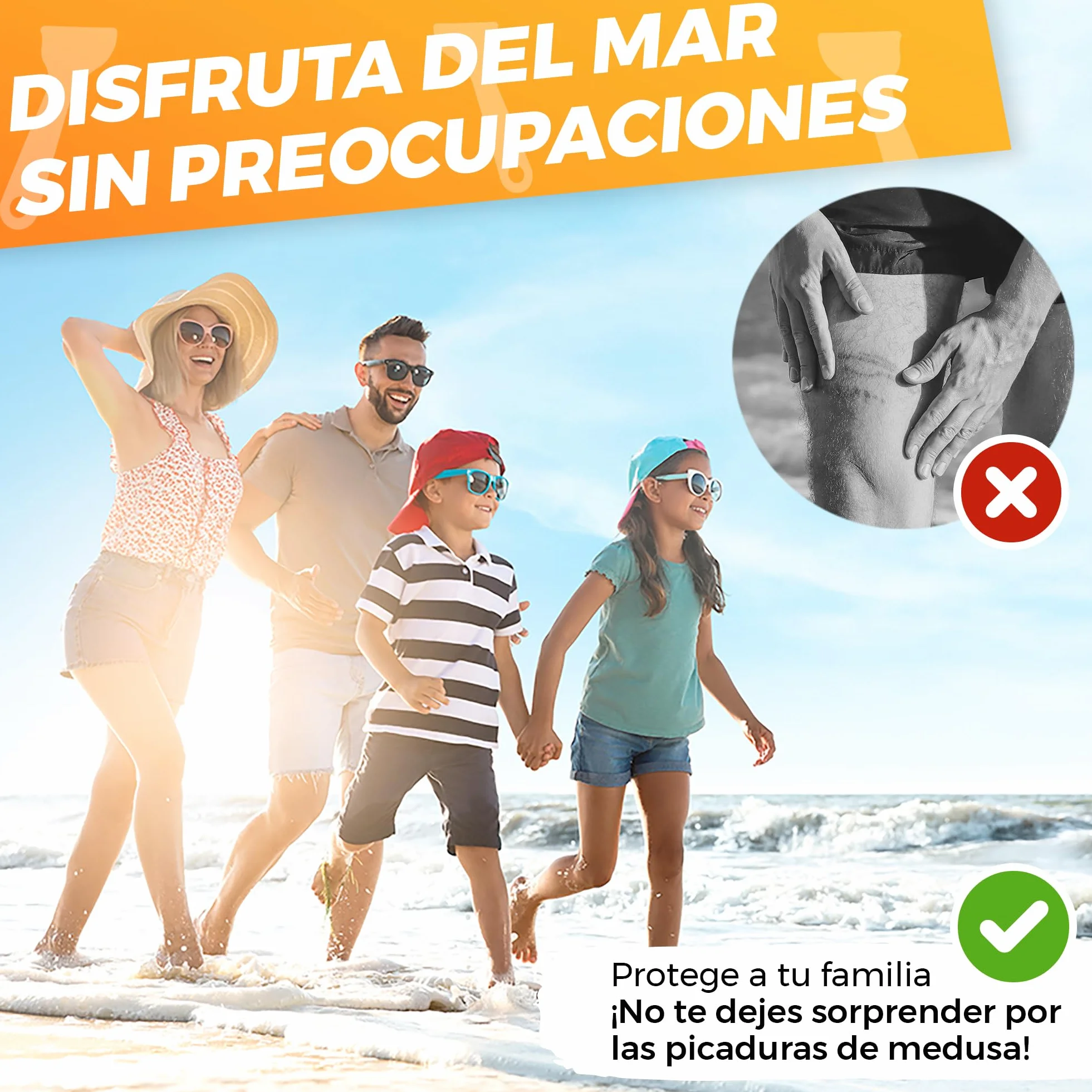 Meduclean - Alivio Picaduras de Medusa – Dispositivo para Retirar Filamentos Urticantes – Rápido y Natural – Sin Químicos – Seguro para Niños y Adultos – Ideal para Playa y Actividades Acuáticas (1)