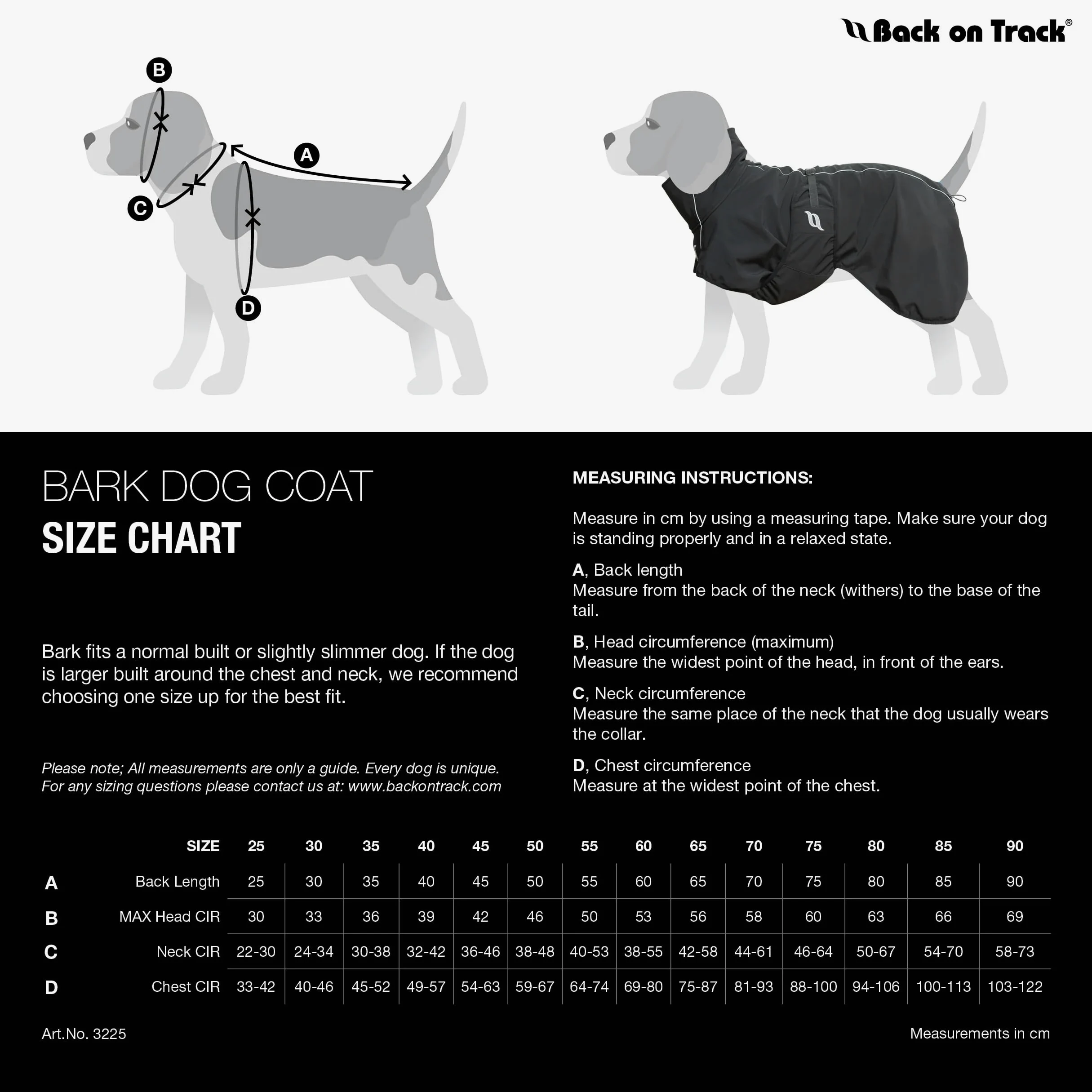 Back on Track Abrigo para Perros versátil Bark