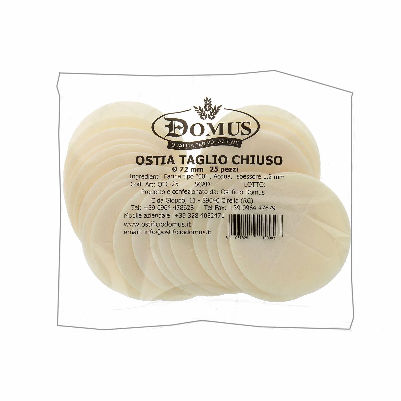 Holyart Ostia 7 cm taglio chiuso 25pz