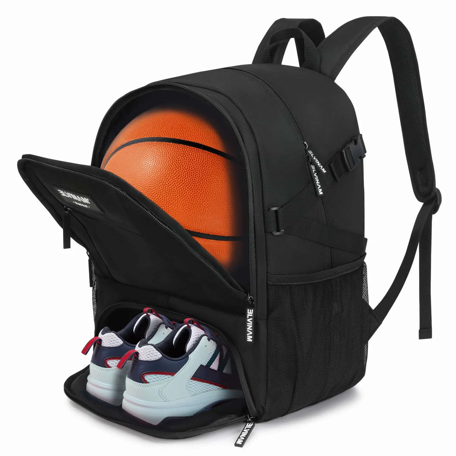 Mochila Baloncesto Impermeable Grande con Compartimento para Balón y Zapatillas