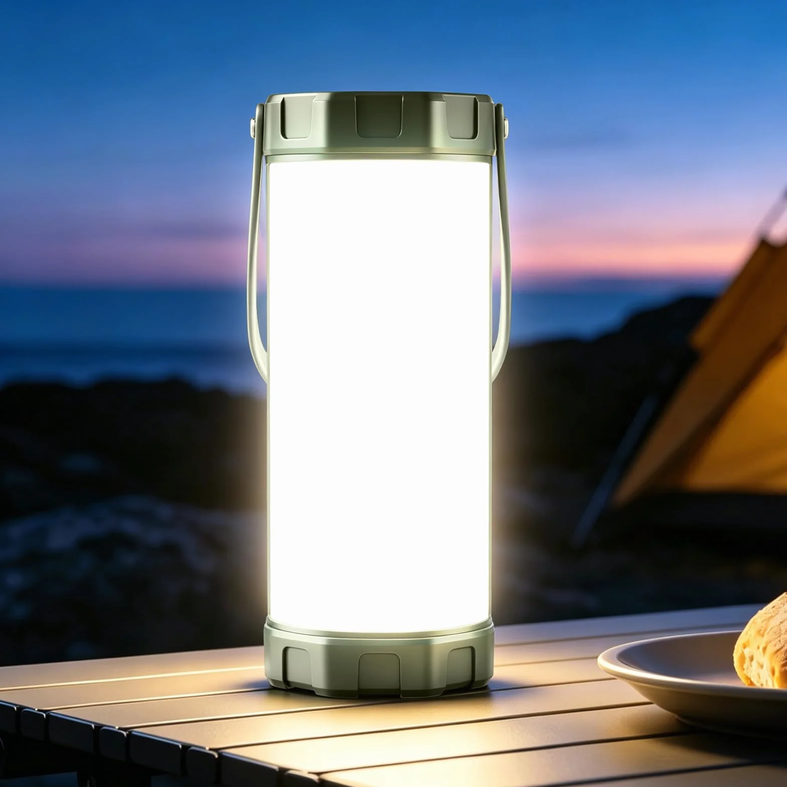 Glocusent Lámpara Camping LED 1200LM 5000mAh 120h IP68 Impermeable Recargable