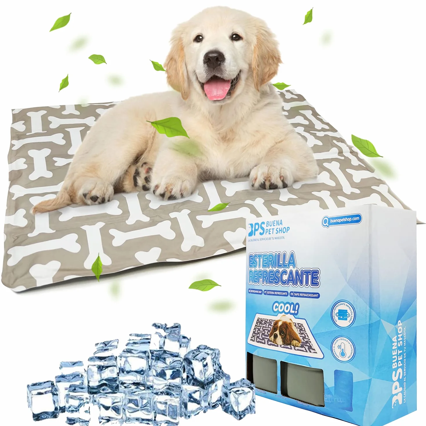 Alfombrilla Refrescante para Perros Gatos Alfombra de Enfriamiento Manta Auto Refrigerante Mascotas Ideal para Perros Gatos en Verano 3 Tamaños Color al Azar (S: 40x30 cm) BPS-5741