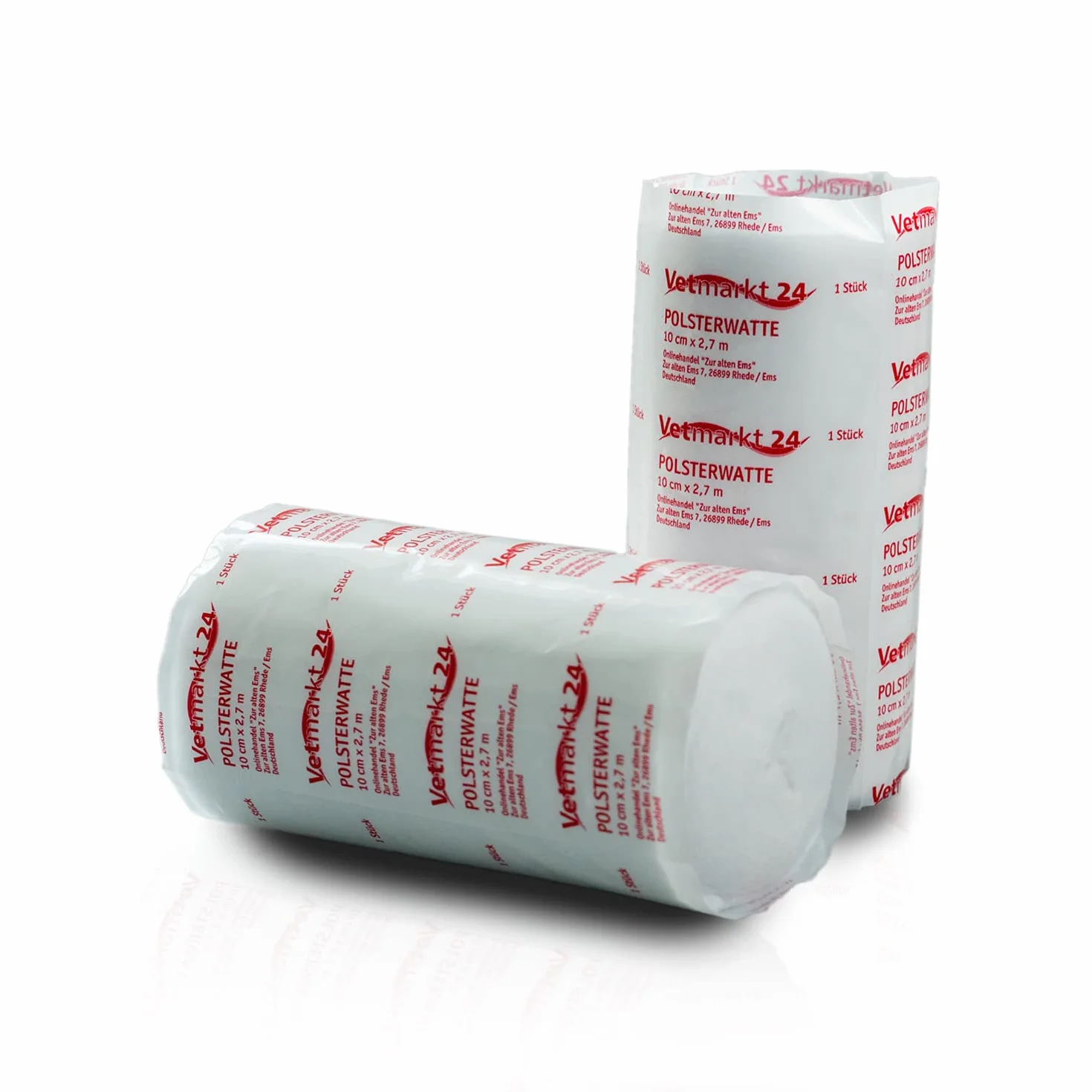 Vendaje acolchado blanco – Base para vendaje – especialmente suave y delicado con la piel – 10 cm x 2,7 m – Paquete ahorro de 12 unidades